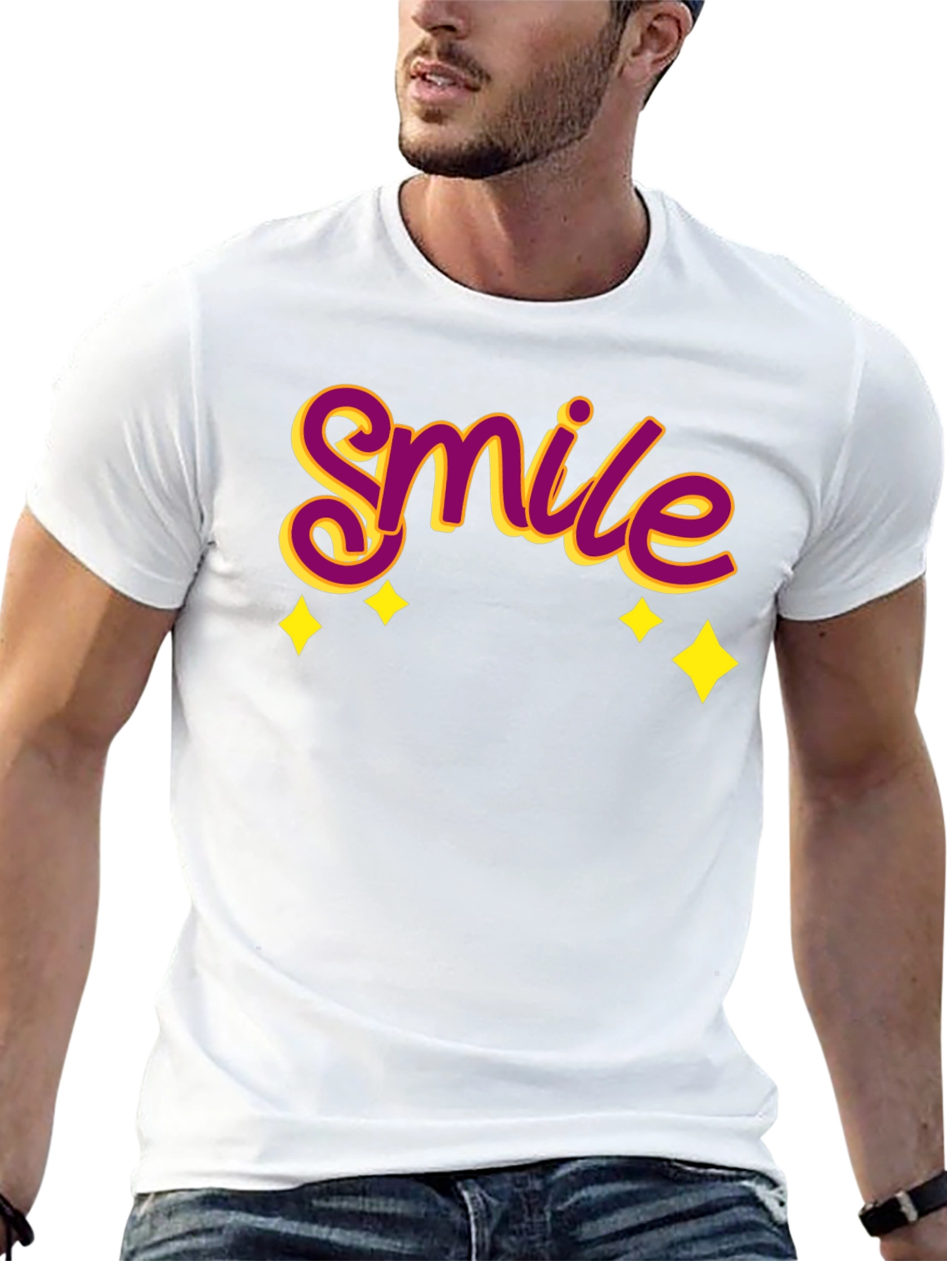 Smile Graphic Black T-Shirt