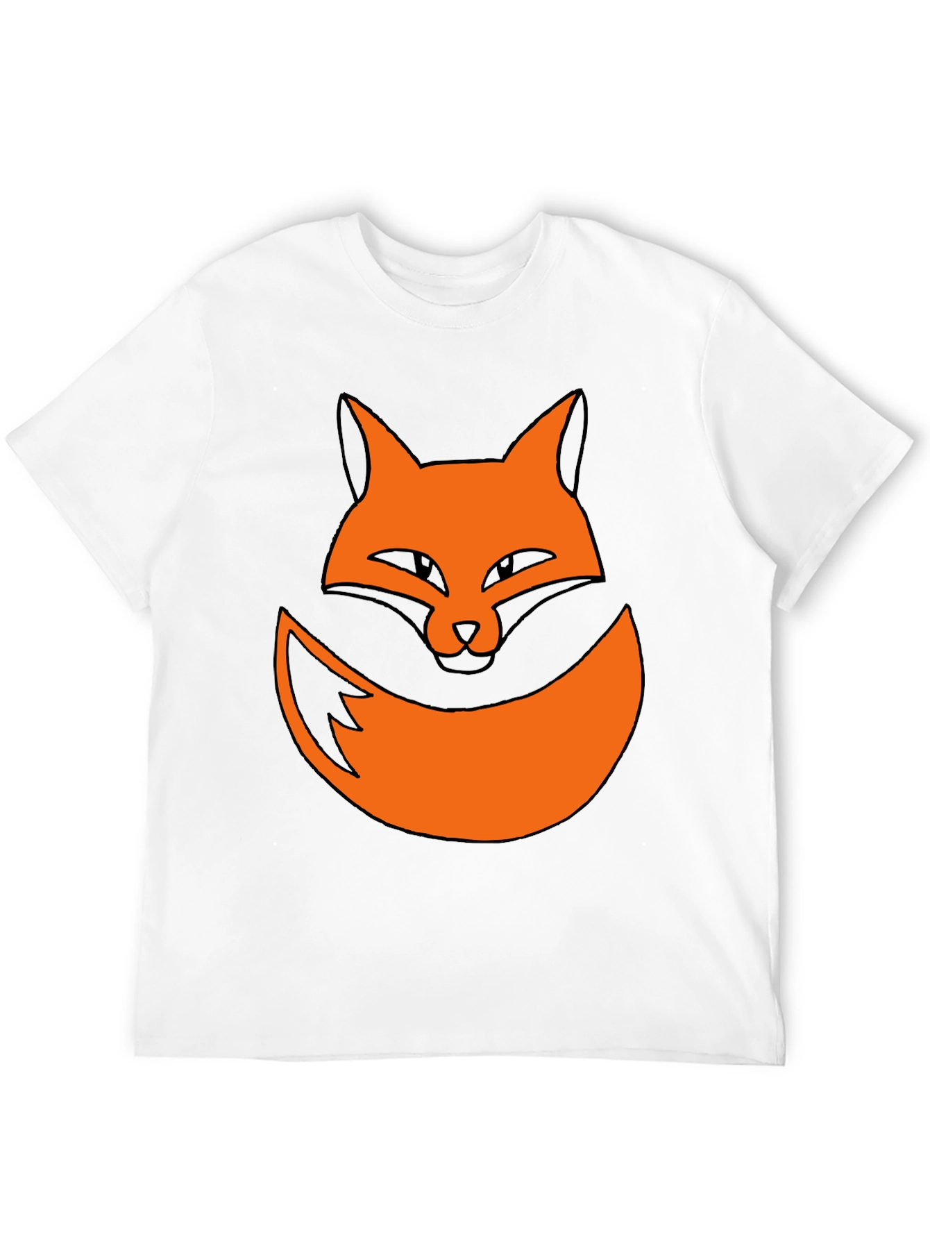 Fox Graphic Black T-Shirt - Novelty Animal Tee