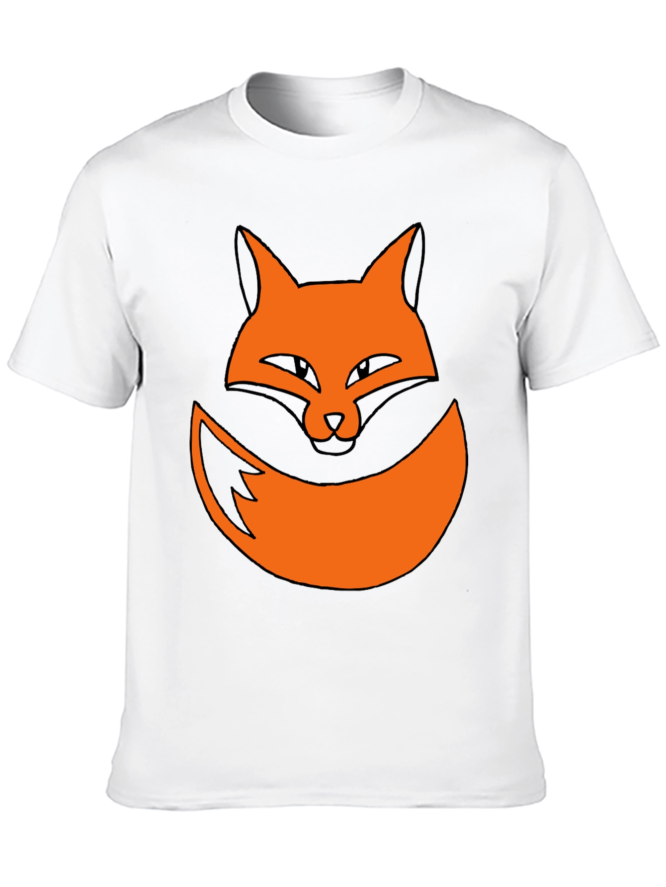 Fox Graphic Black T-Shirt - Novelty Animal Tee