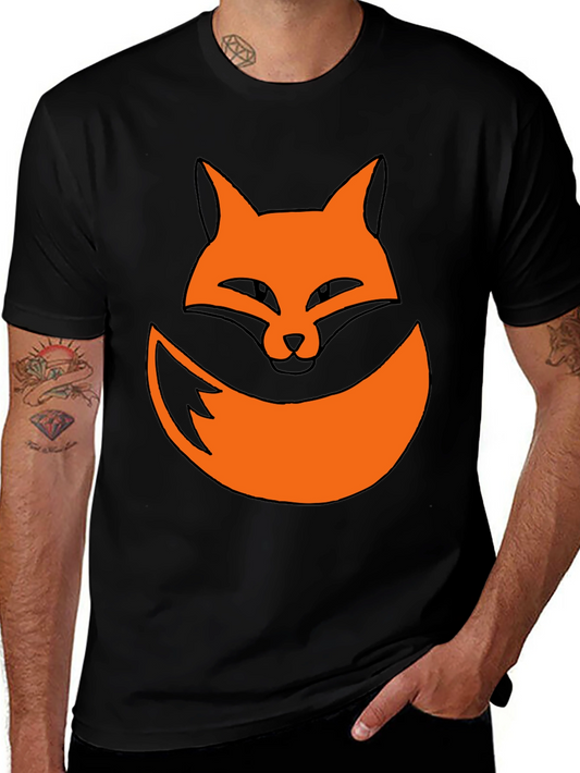 Fox Graphic Black T-Shirt - Novelty Animal Tee