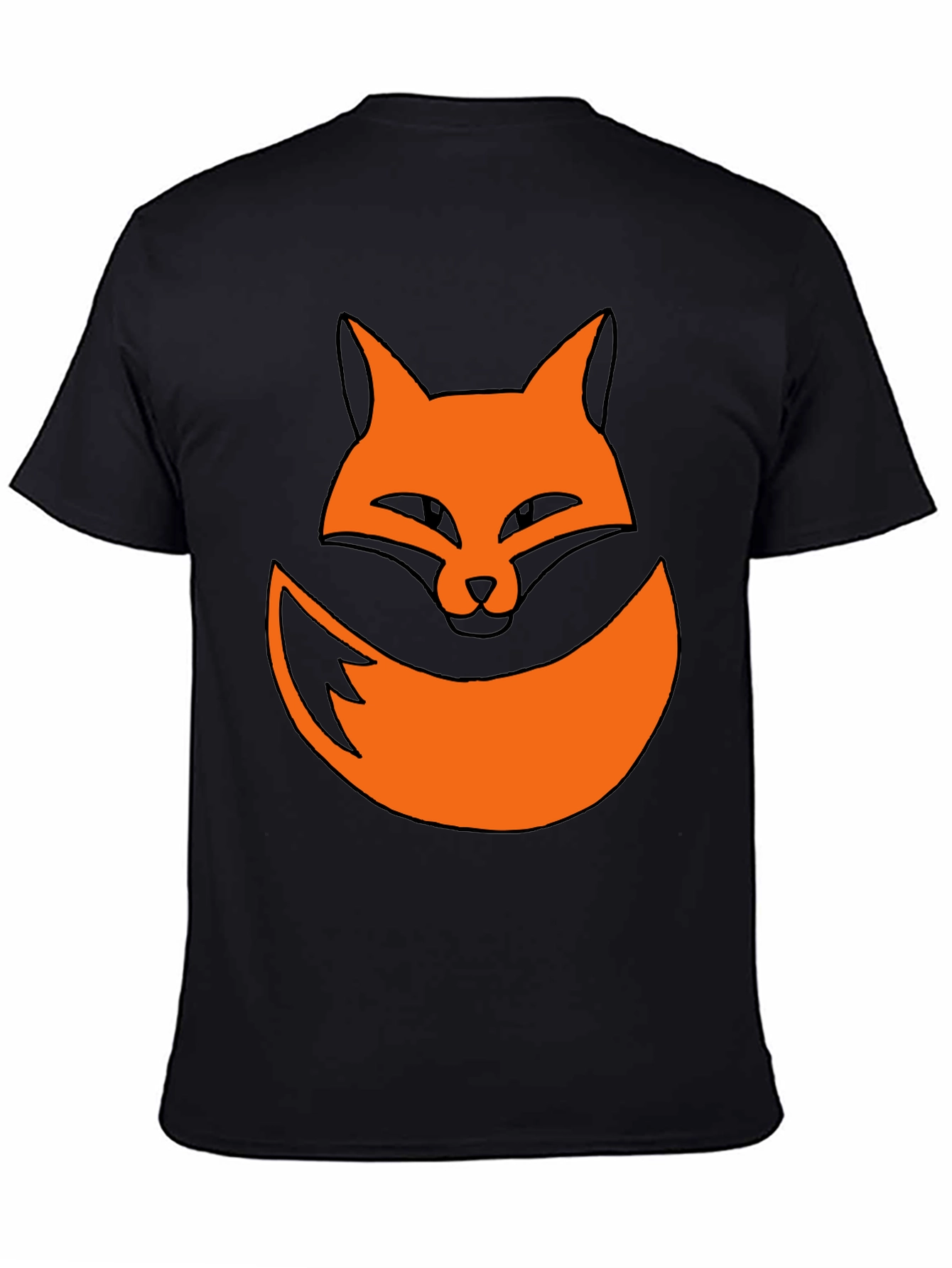 Fox Graphic Black T-Shirt - Novelty Animal Tee