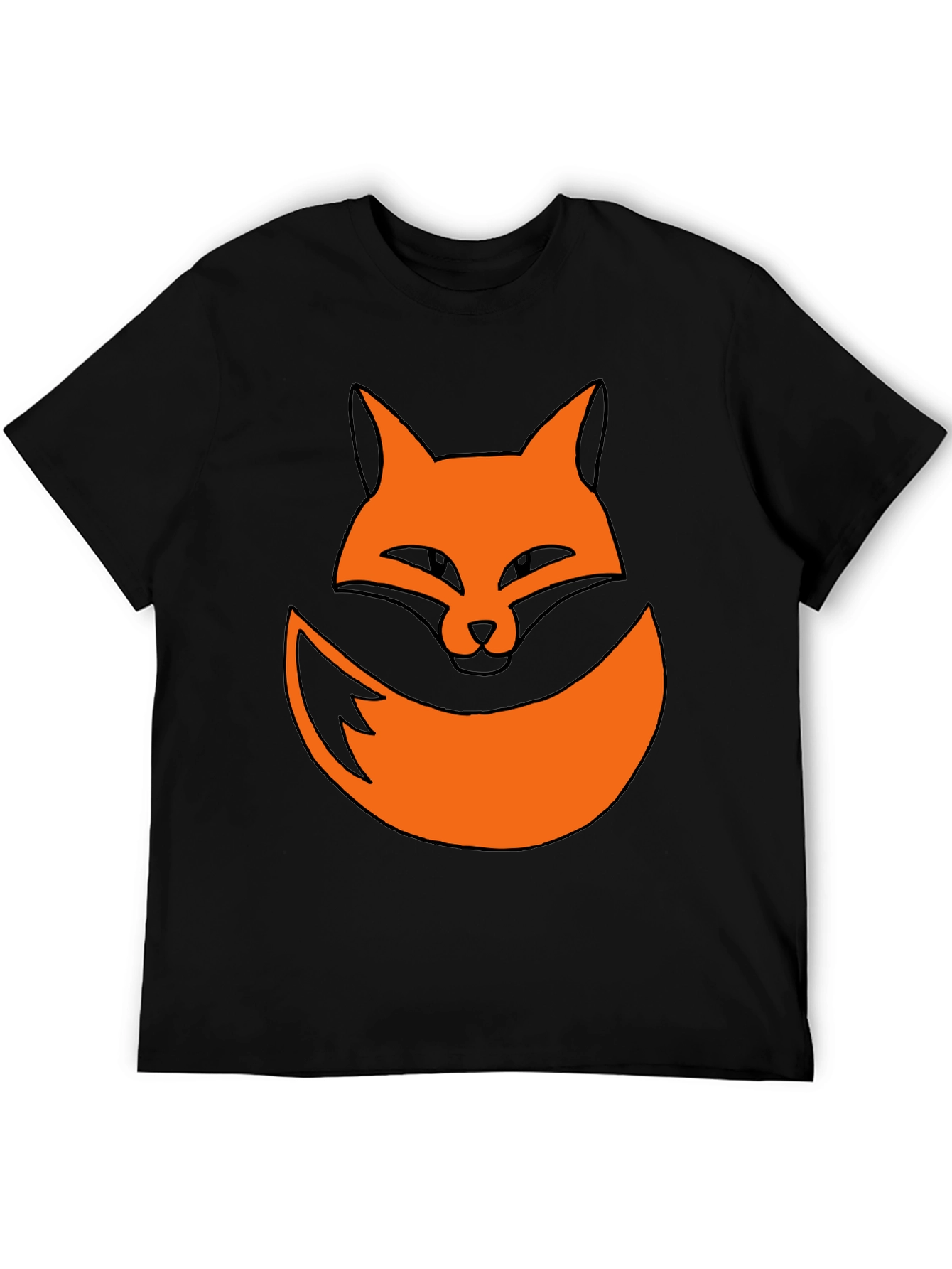 Fox Graphic Black T-Shirt - Novelty Animal Tee