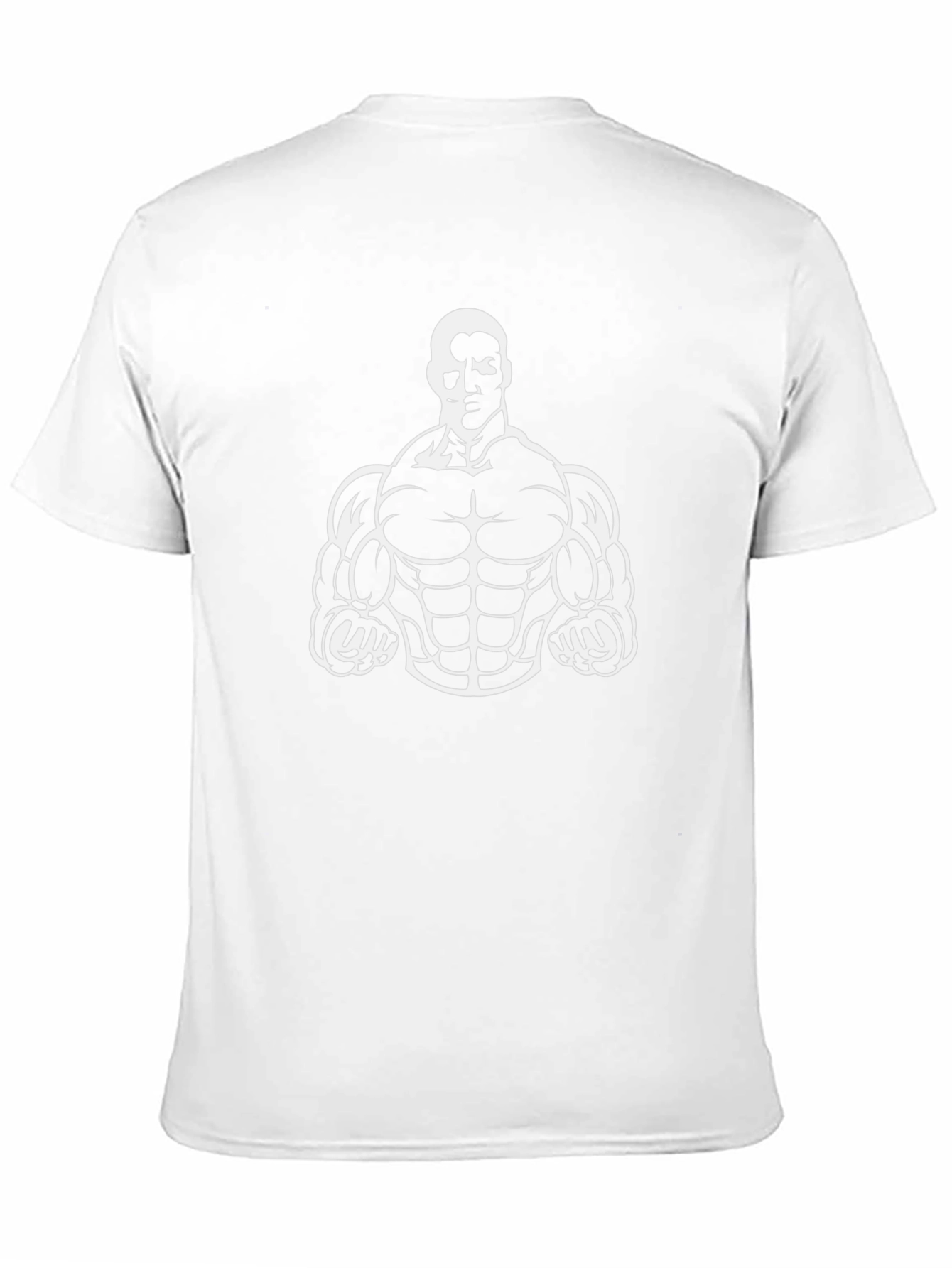 Muscle Man Graphic Tee - Black Cotton T-Shirt