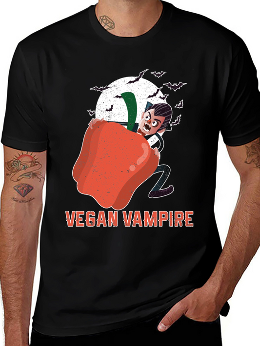 Vegan Vampire Graphic T-Shirt - Halloween Apparel