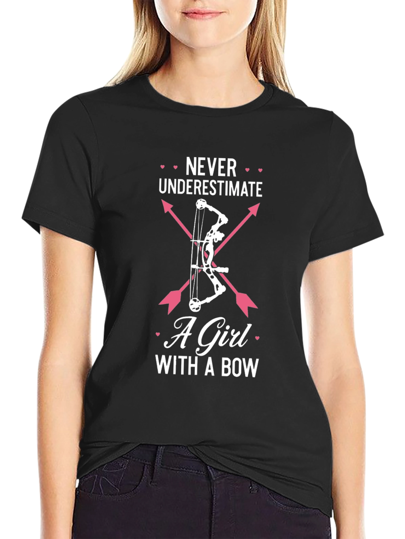 Never Underestimate A Girl With A Bow T-Shirt