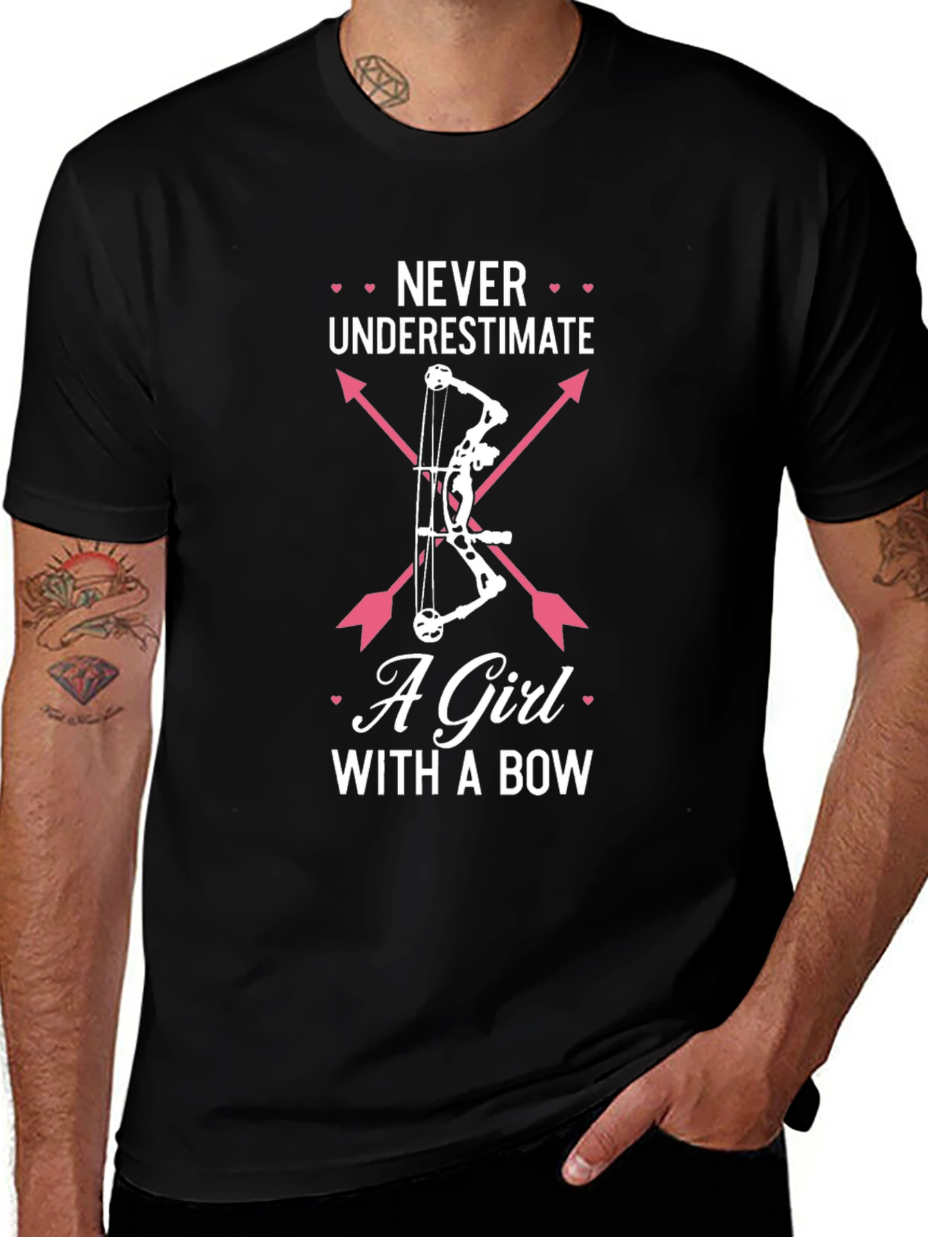 Never Underestimate A Girl With A Bow T-Shirt