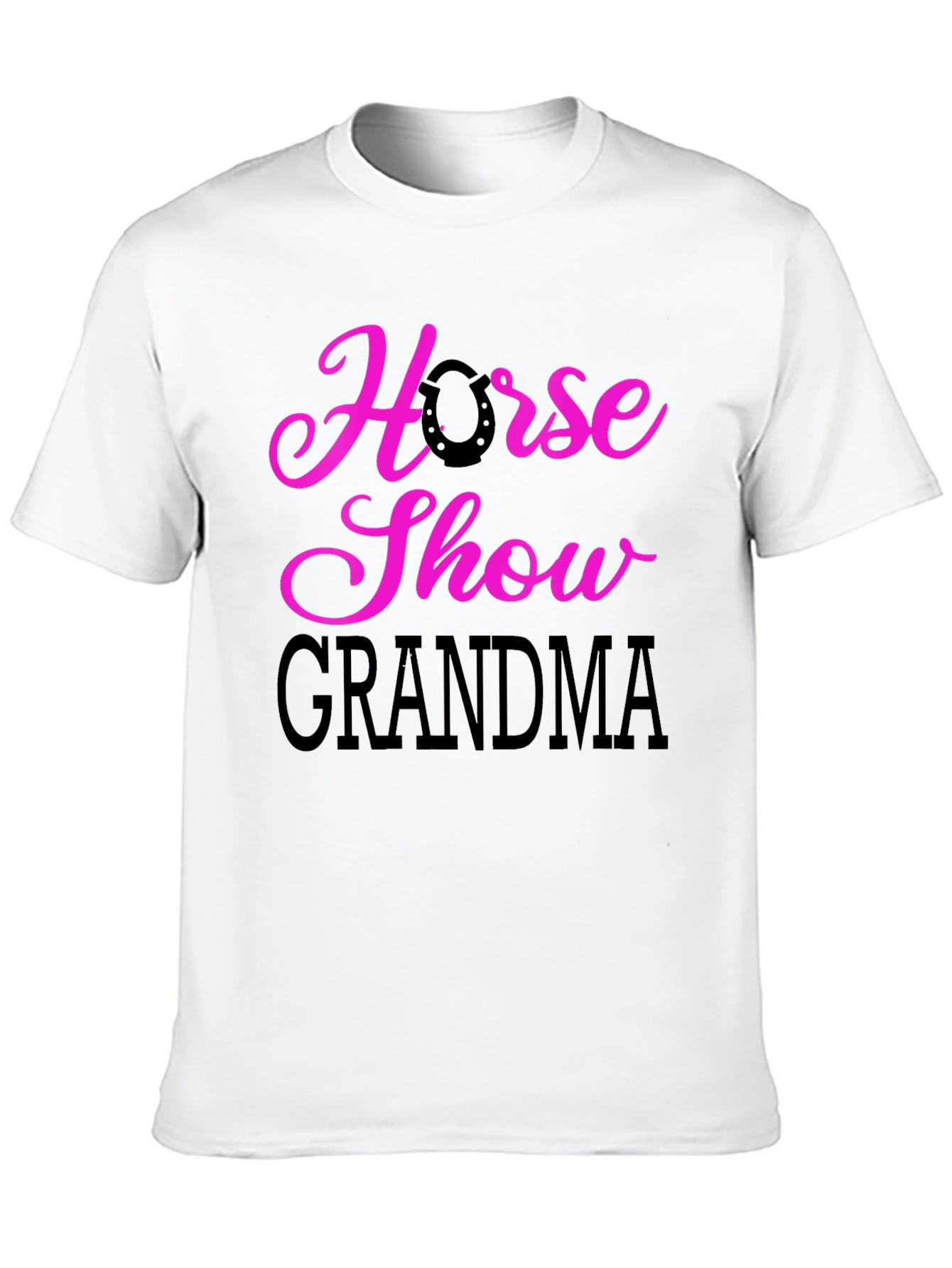 Horse Show Grandma T-Shirt - Black Graphic Tee
