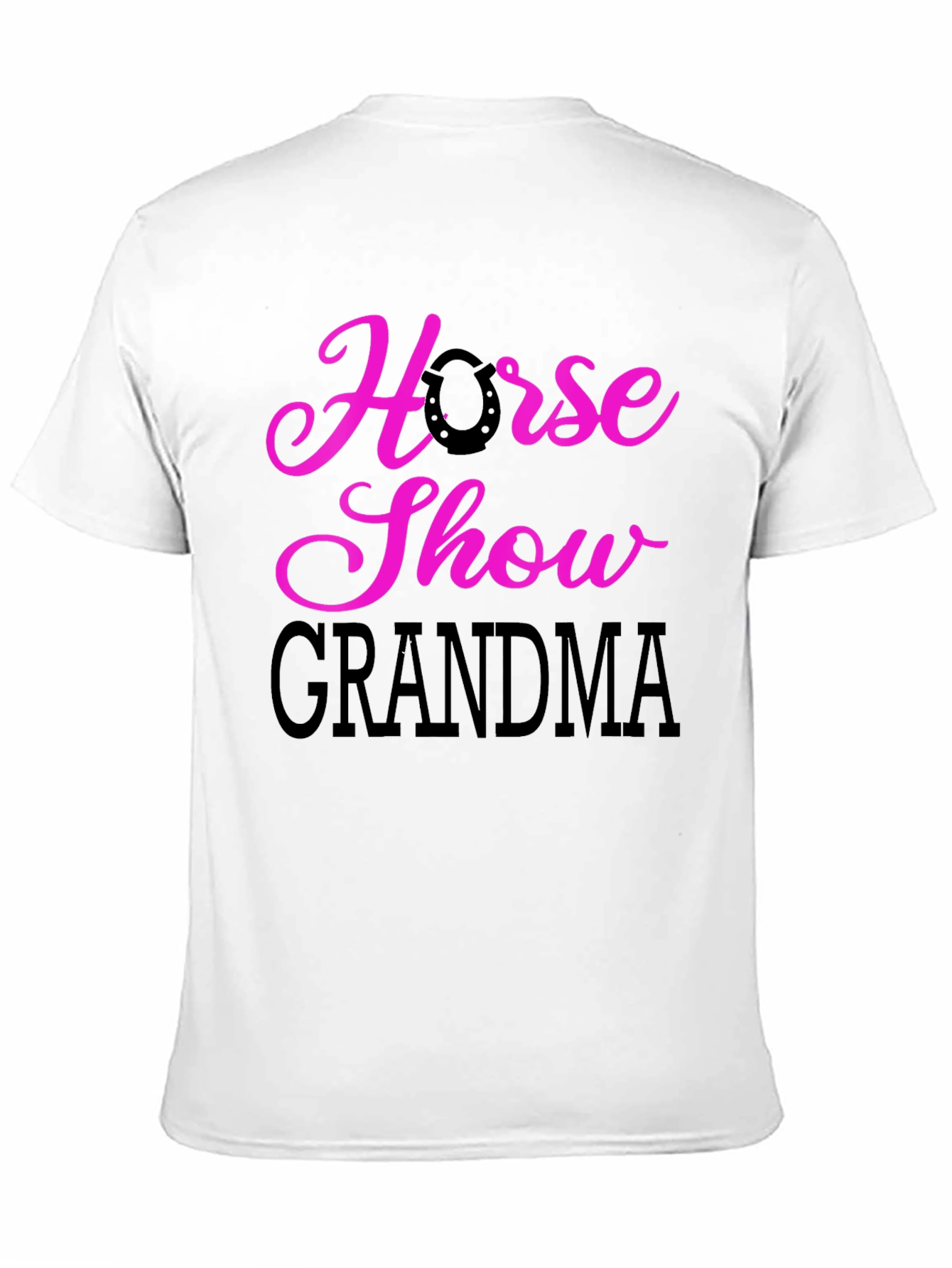 Horse Show Grandma T-Shirt - Black Graphic Tee