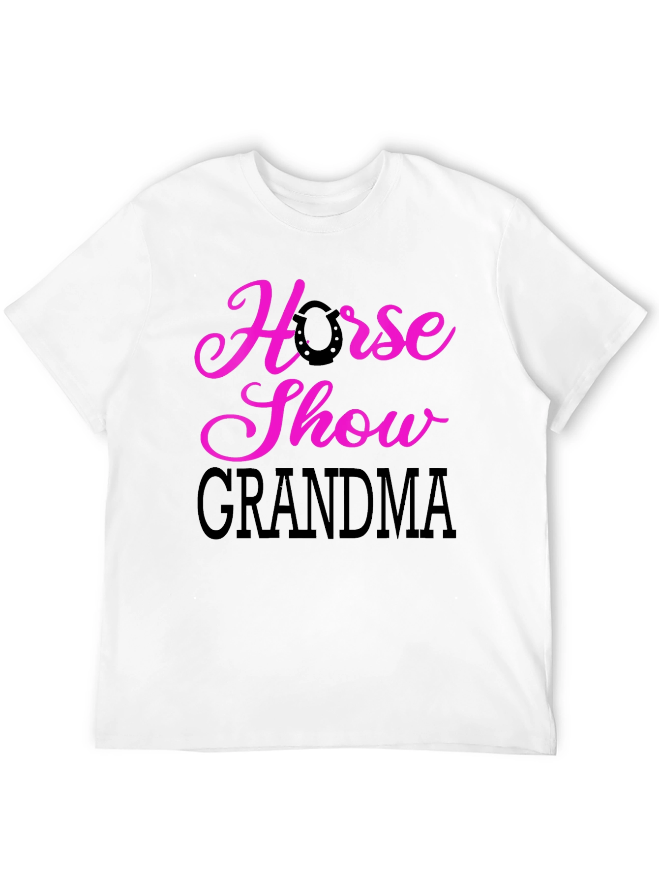 Horse Show Grandma T-Shirt - Black Graphic Tee