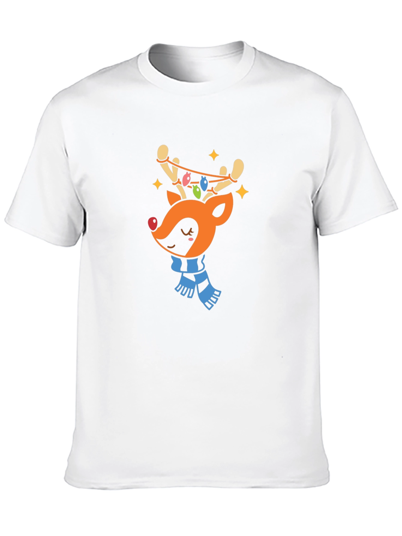 Festive Reindeer Graphic Tee - Holiday Cheer!