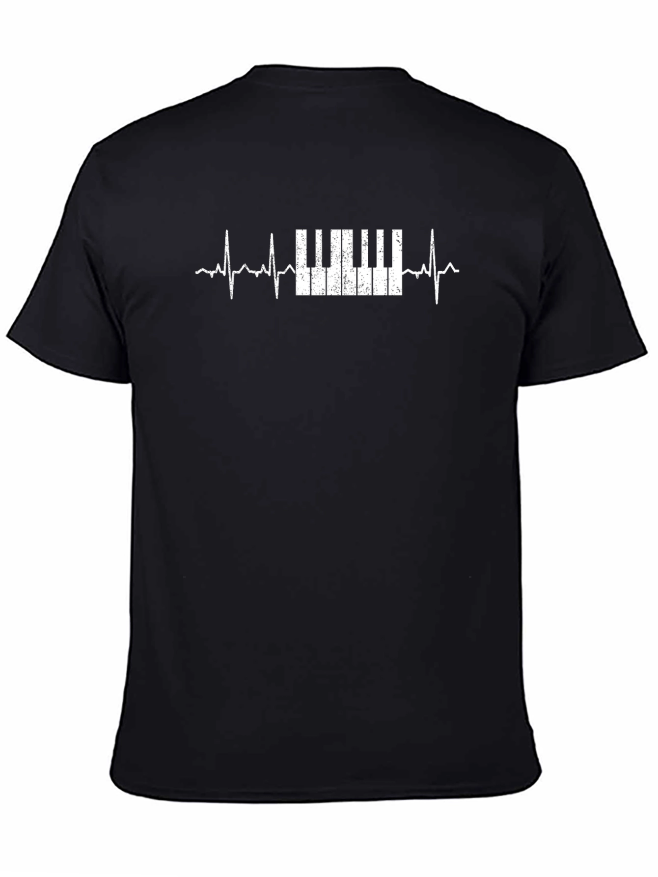 Piano Heartbeat Graphic Tee - Music Lover T-Shirt