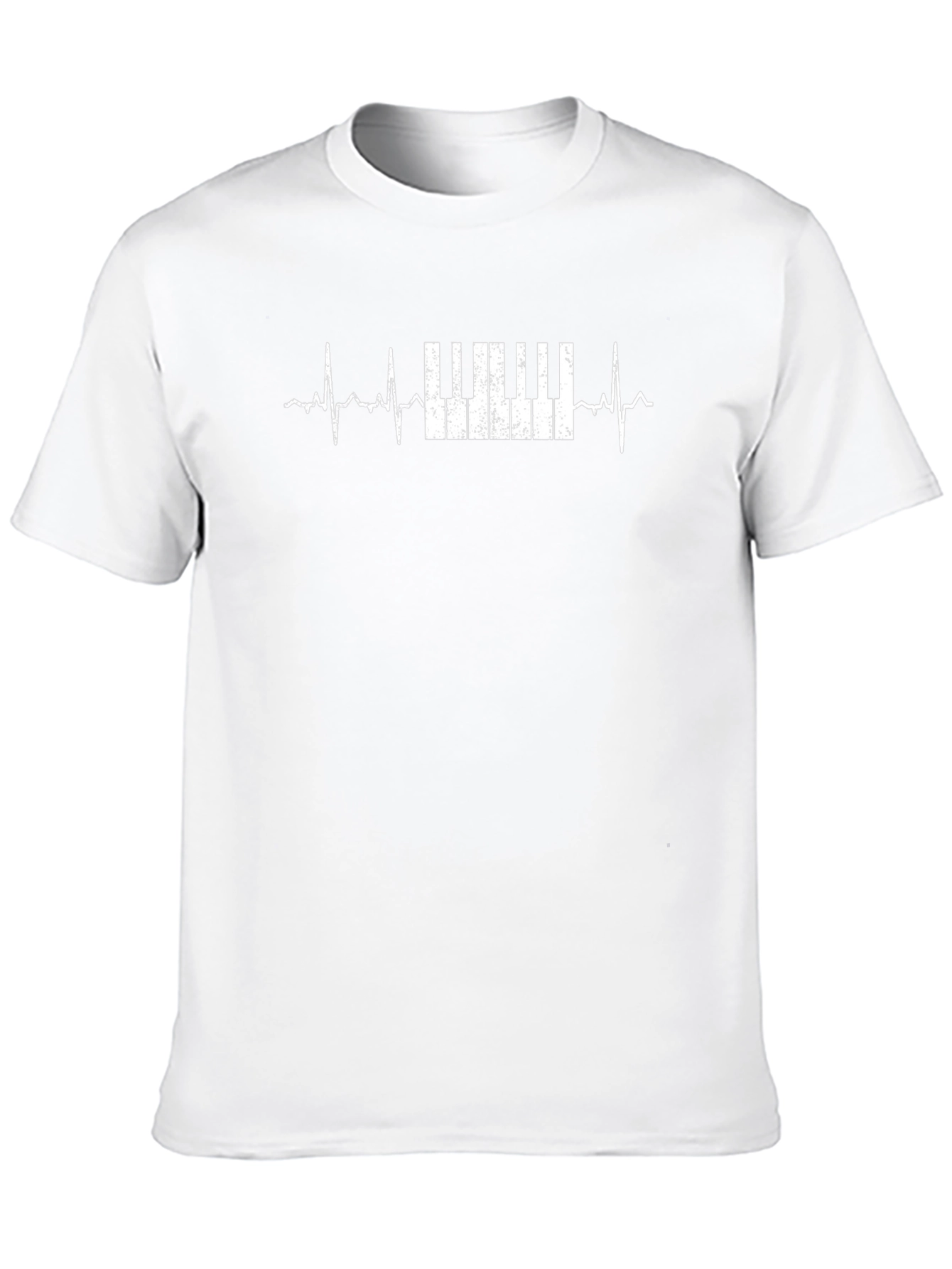 Piano Heartbeat Graphic Tee - Music Lover T-Shirt