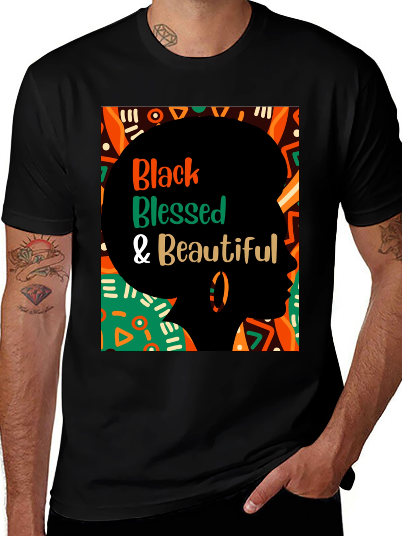 Black Blessed & Beautiful Graphic Tee