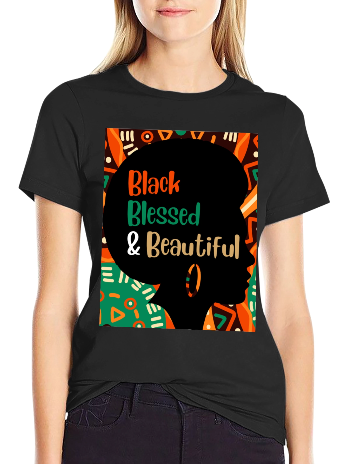 Black Blessed & Beautiful Graphic Tee