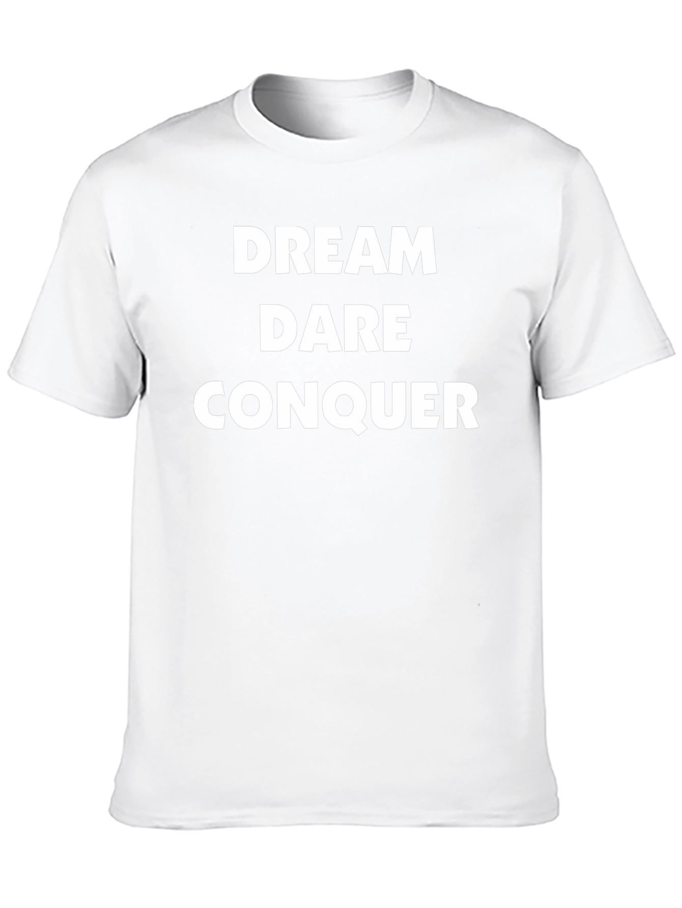 Dream Dare Conquer Black Graphic T-Shirt