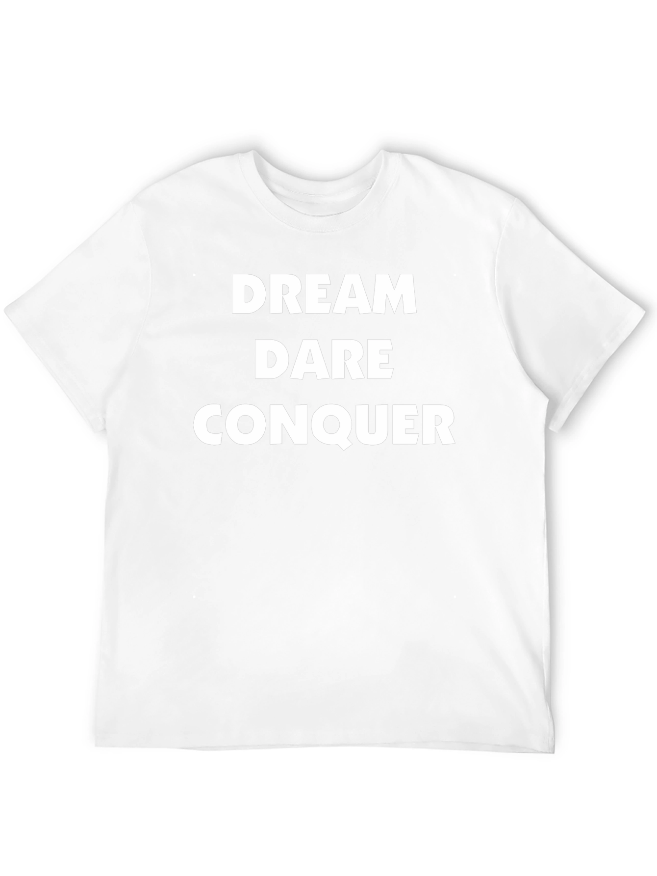 Dream Dare Conquer Black Graphic T-Shirt