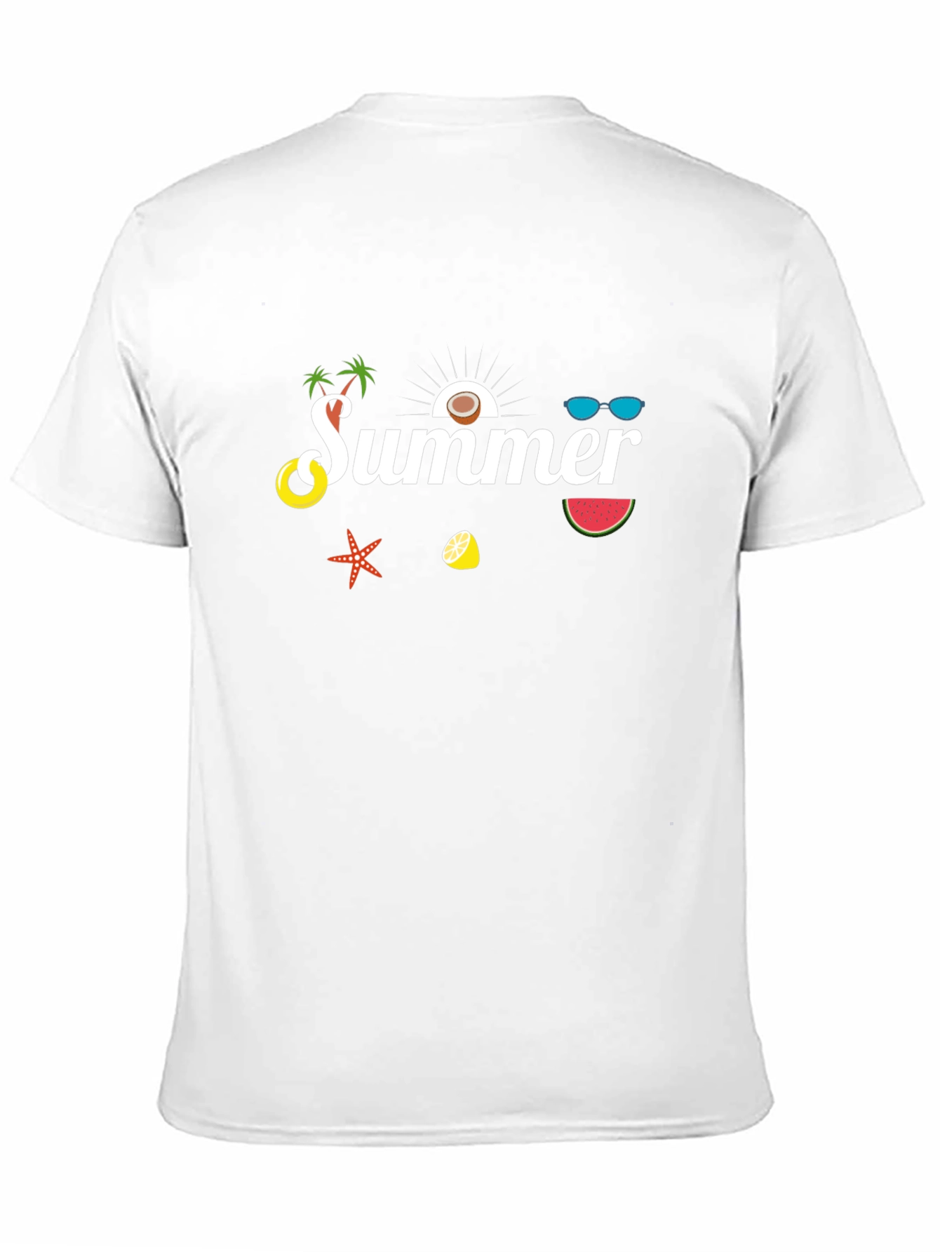 Summer Graphic Print Black T-Shirt