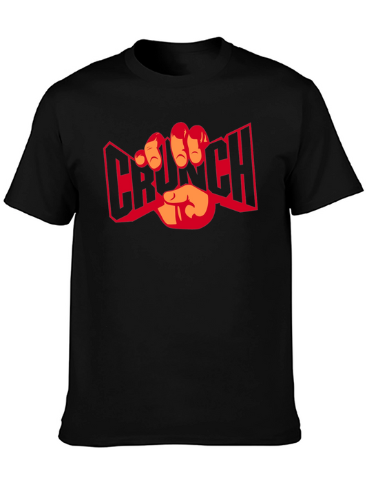 Crunch Black T-Shirt - Graphic Tee for Fitness Lovers
