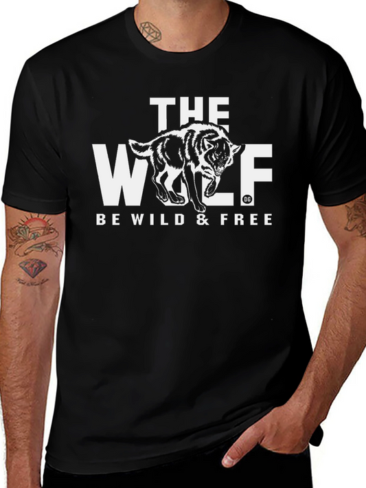 The Wolf Black Graphic Tee - Be Wild & Free