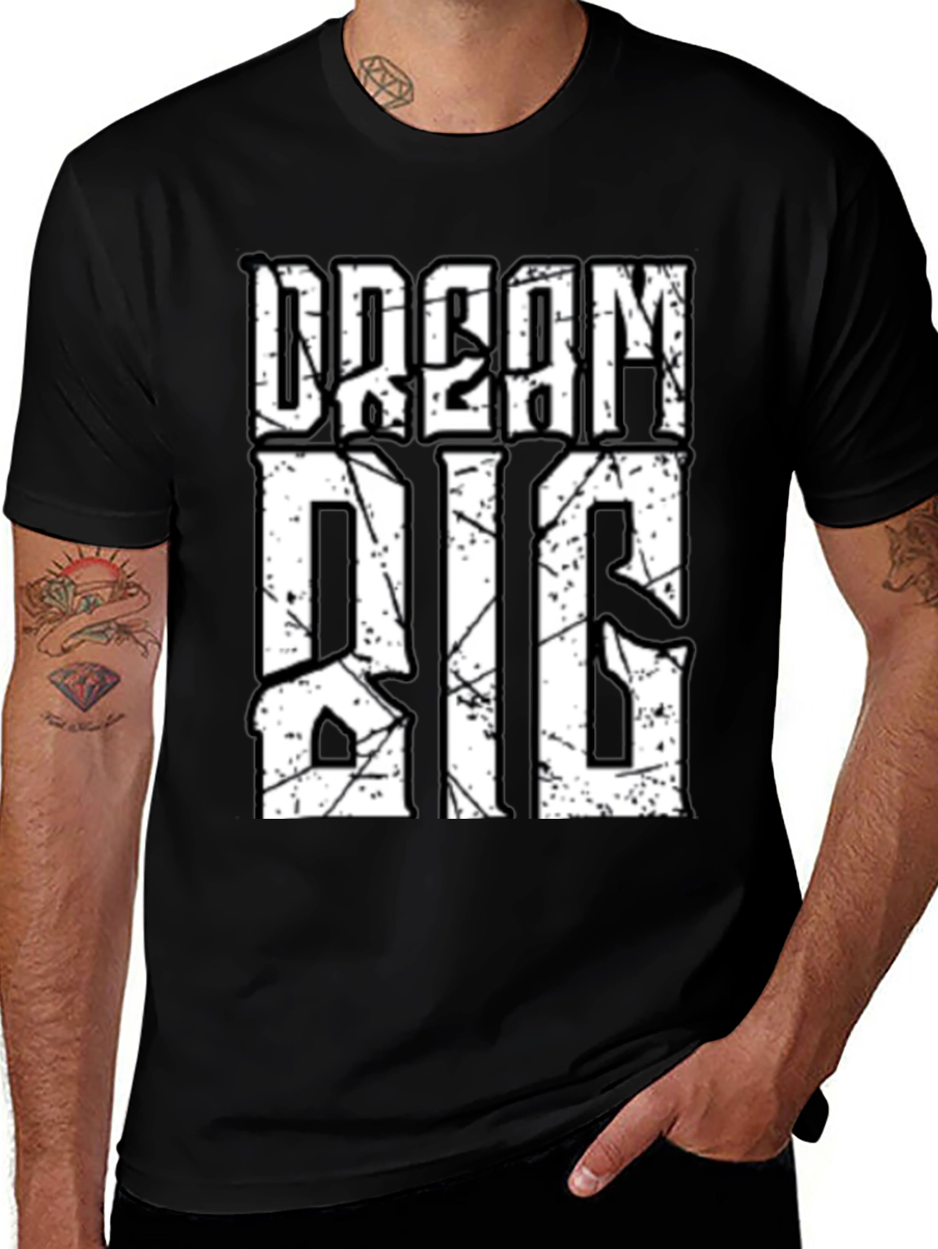 Dream Big Graphic Tee - Motivational Black T-Shirt