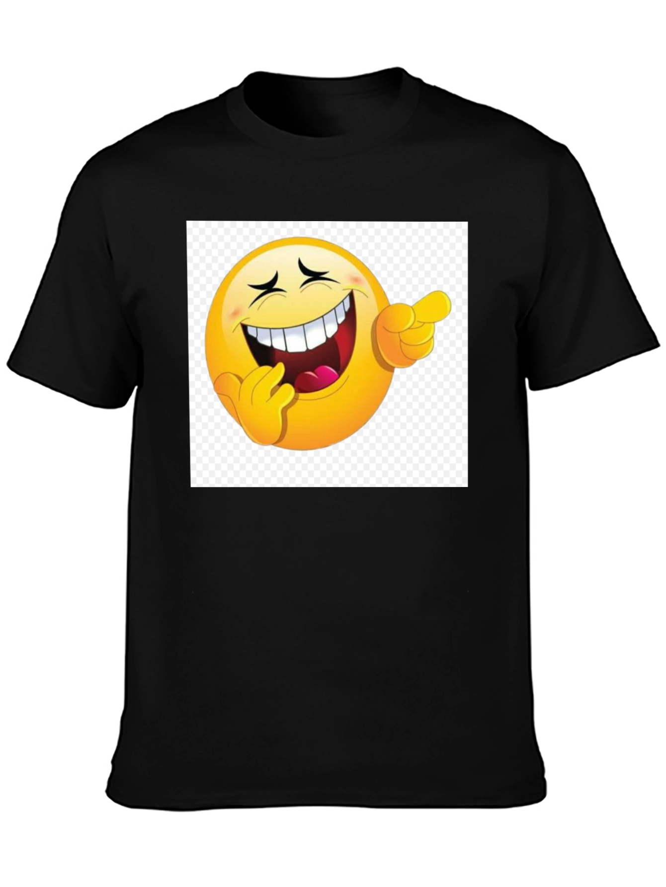 Laughing Emoji Graphic Black T-Shirt