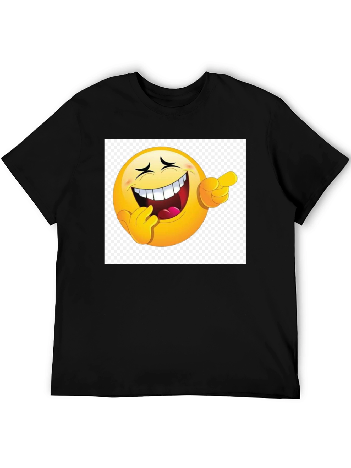 Laughing Emoji Graphic Black T-Shirt