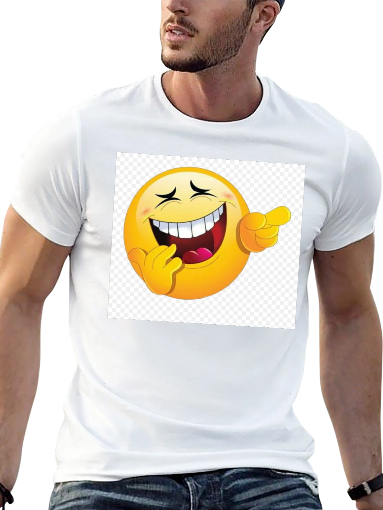 Laughing Emoji Graphic Black T-Shirt