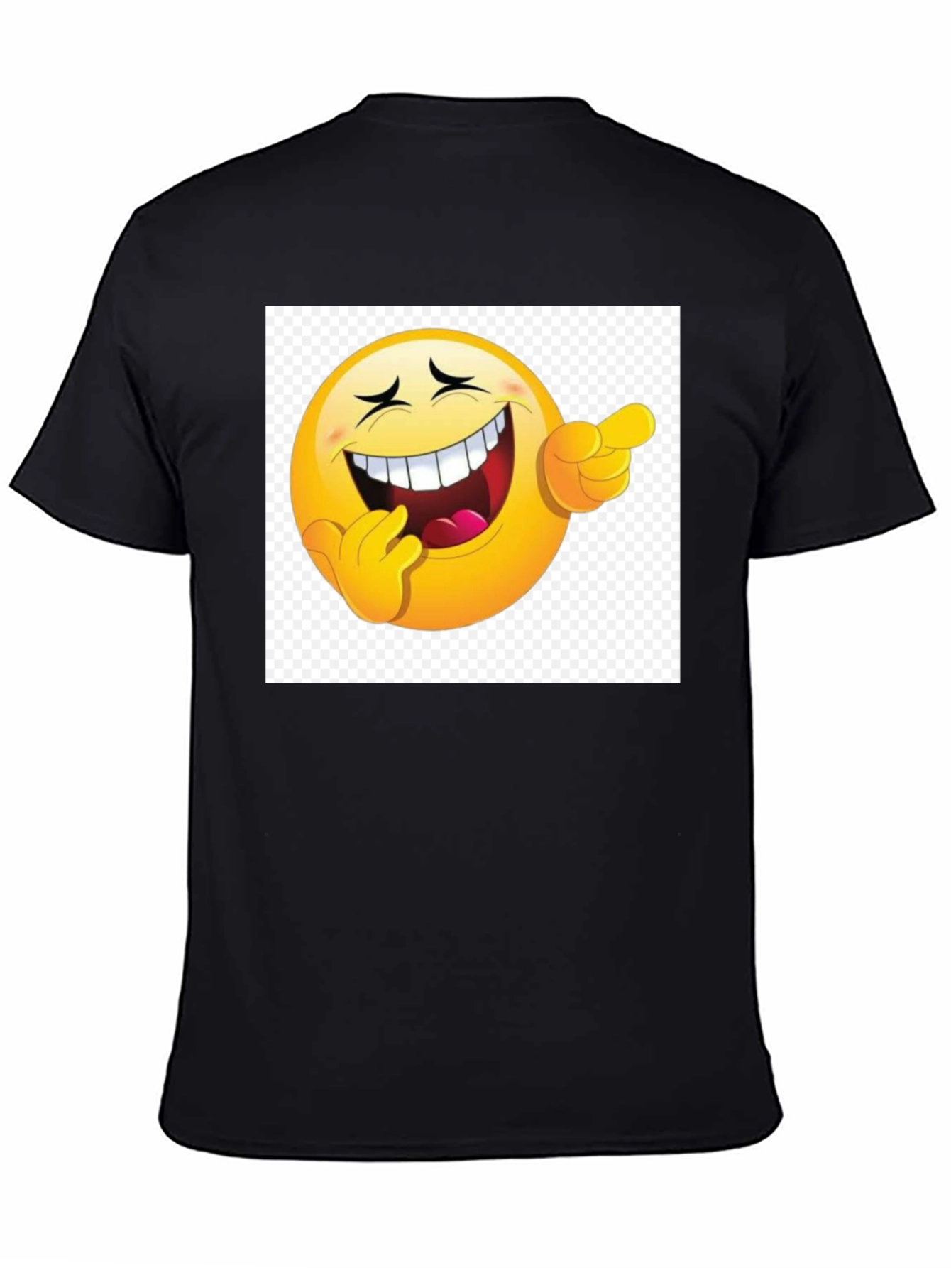 Laughing Emoji Graphic Black T-Shirt