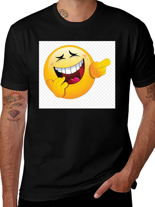 Laughing Emoji Graphic Black T-Shirt