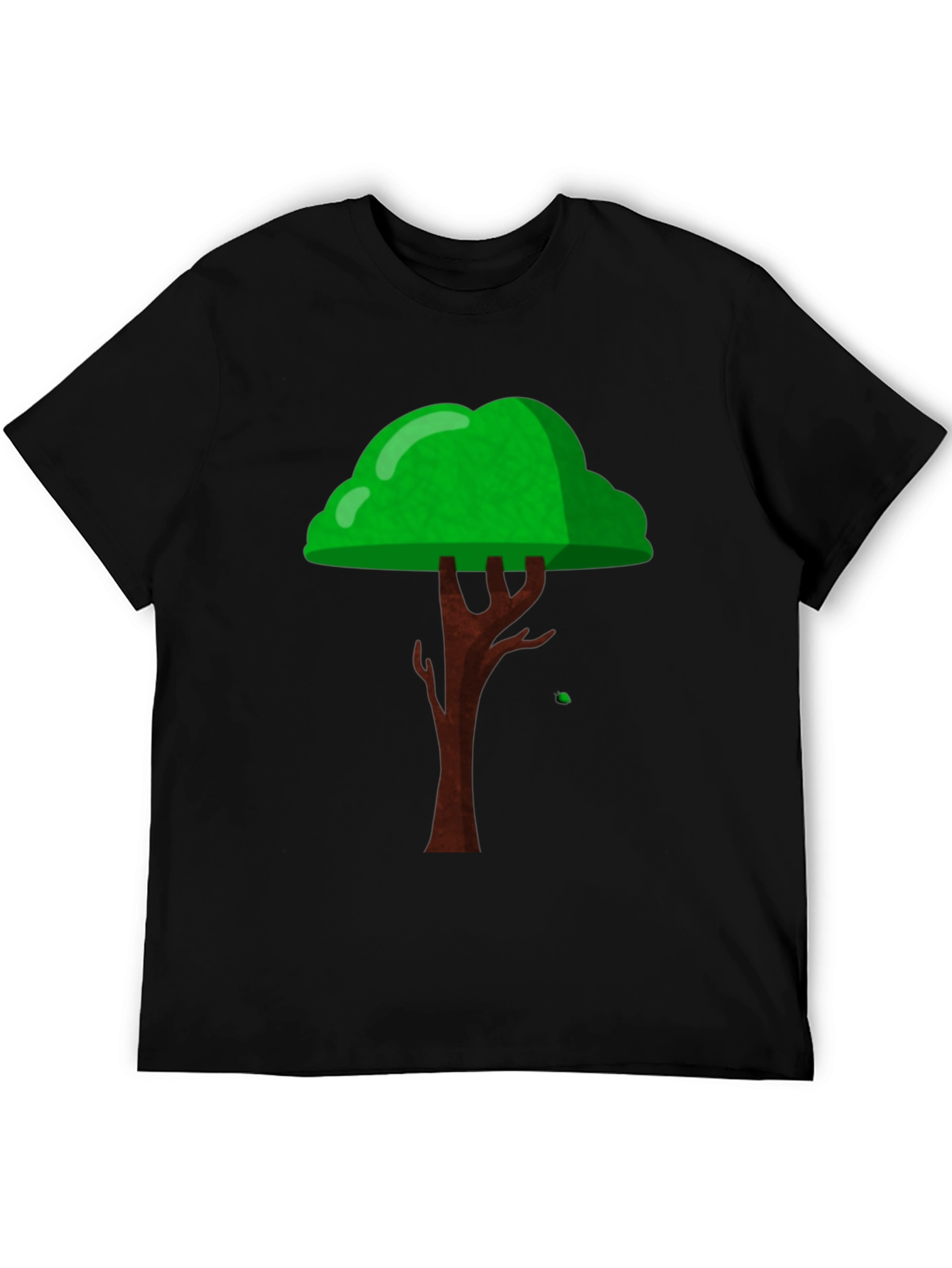 Cartoon Tree Graphic Black T-Shirt