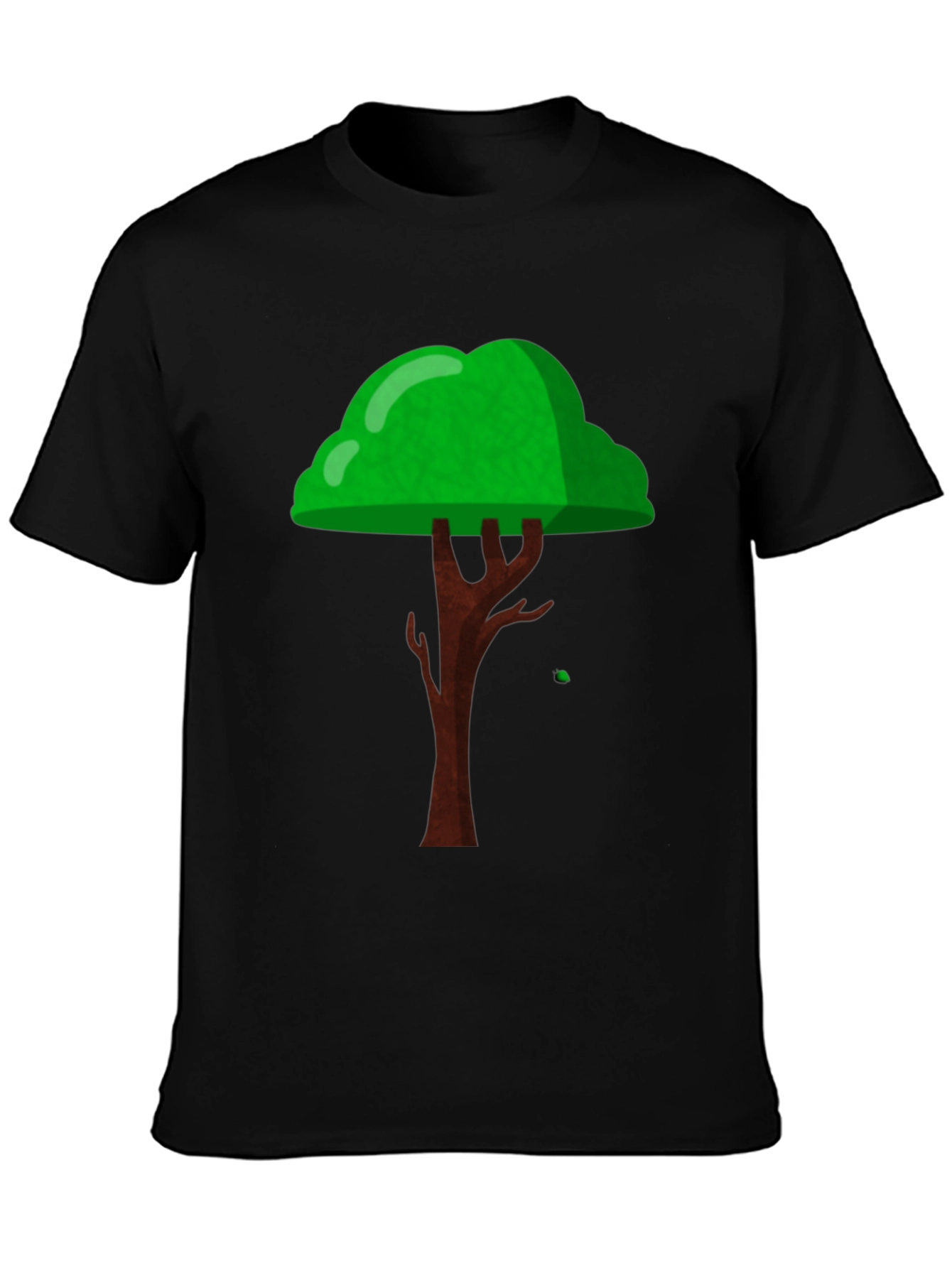 Cartoon Tree Graphic Black T-Shirt