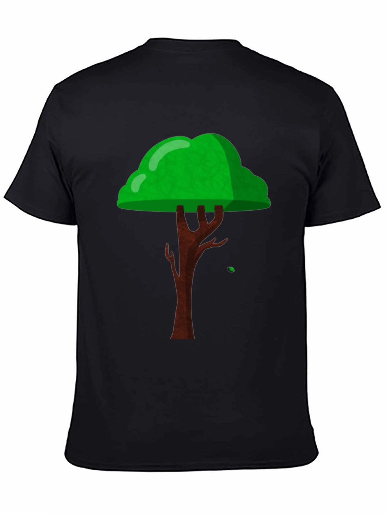 Cartoon Tree Graphic Black T-Shirt