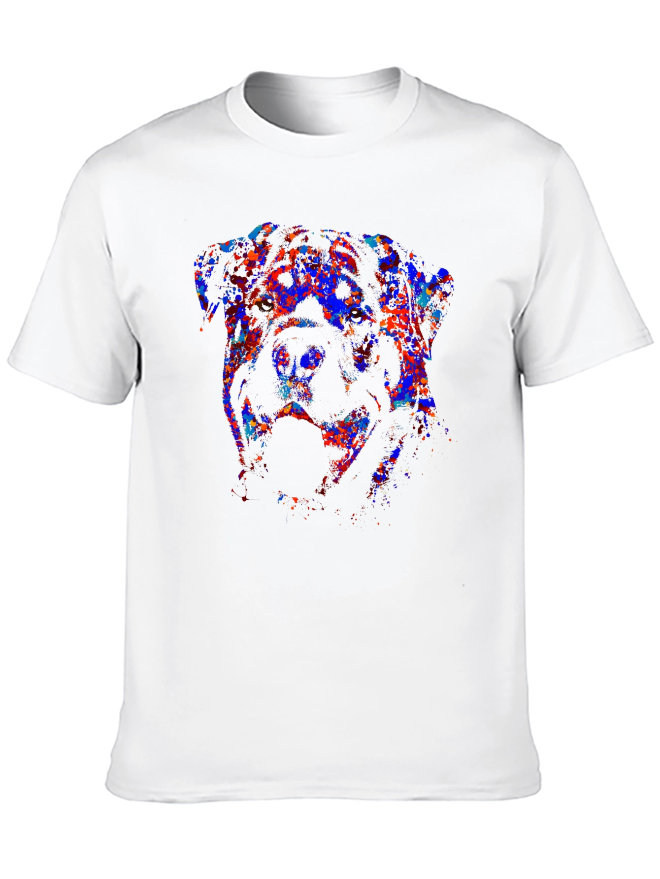Abstract Dog Graphic Print Black T-Shirt