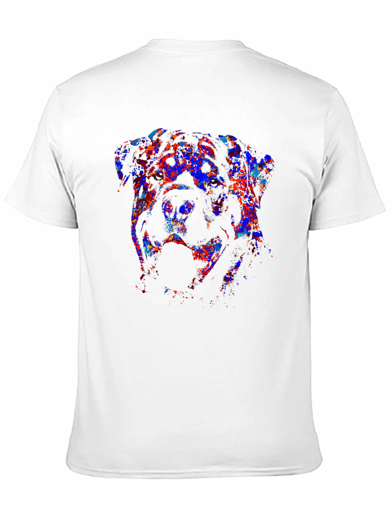 Abstract Dog Graphic Print Black T-Shirt