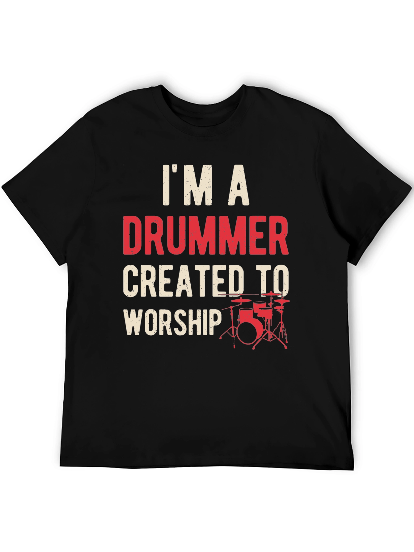 Drummer Worship Graphic Tee - Black