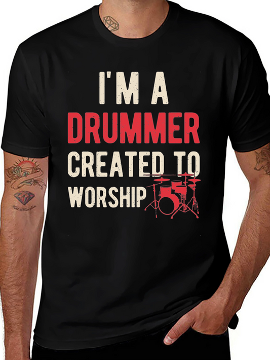 Drummer Worship Graphic Tee - Black