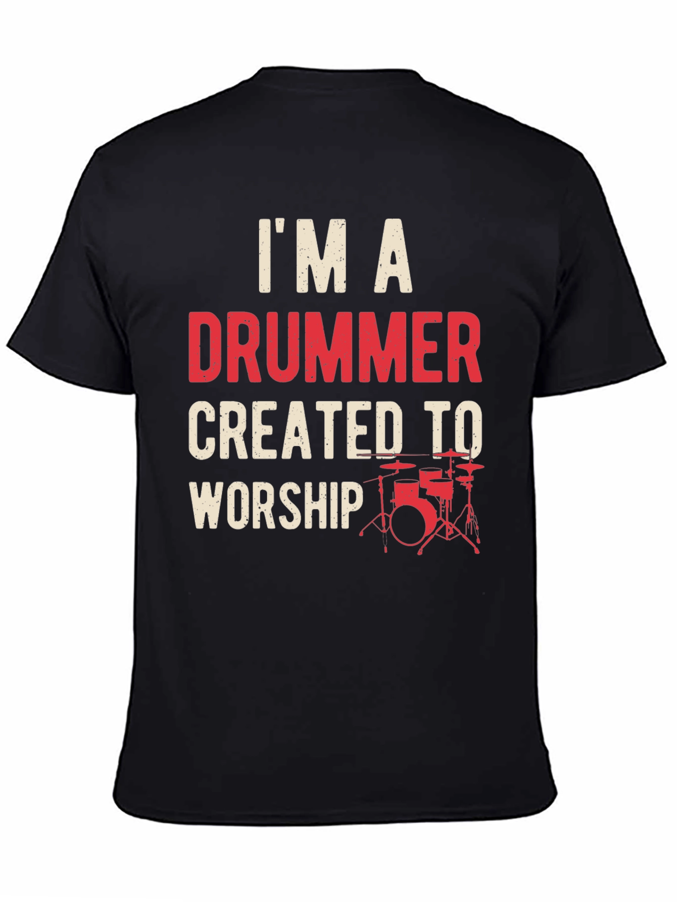 Drummer Worship Graphic Tee - Black