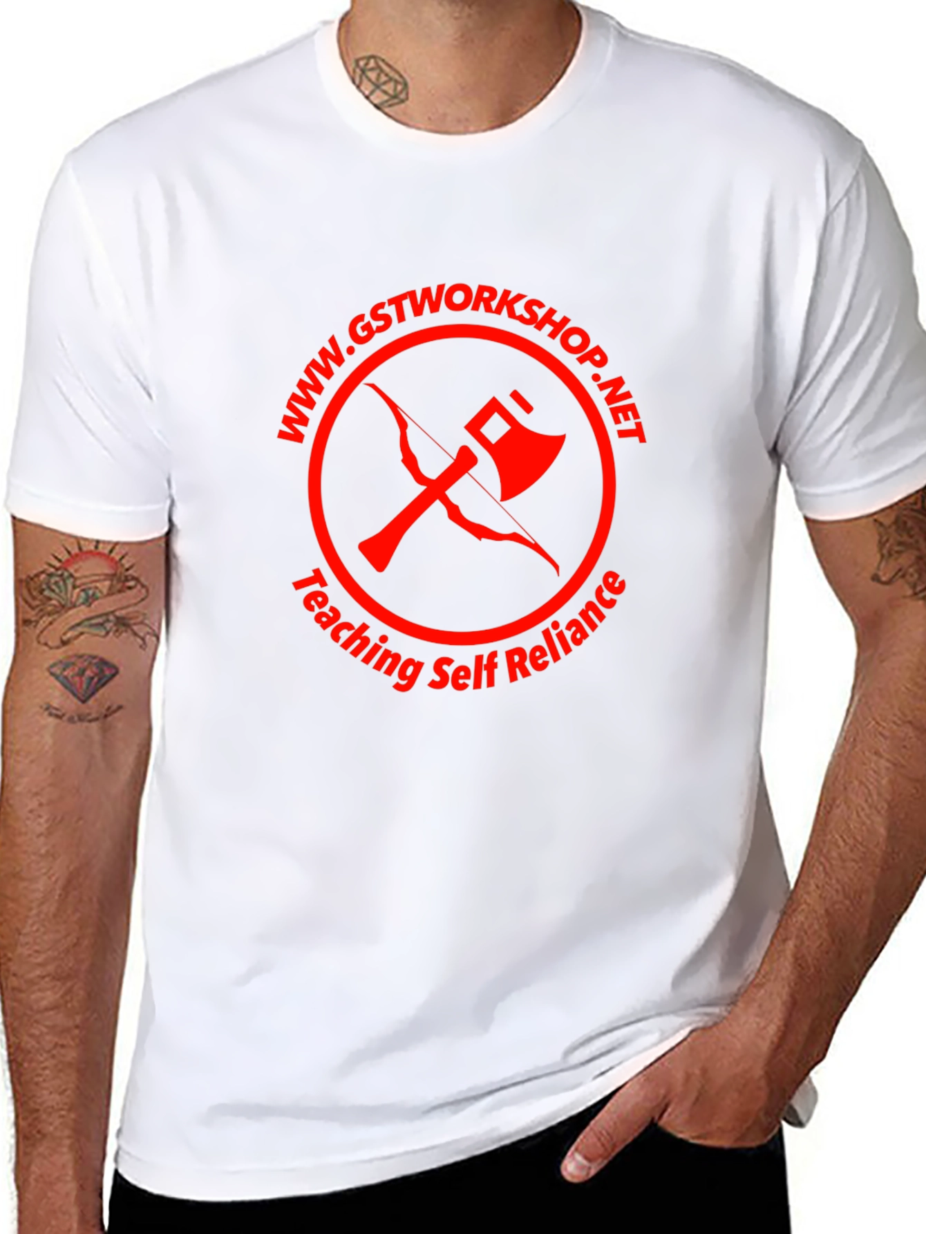 GSTWorkshop Black T-Shirt: Teaching Self Reliance