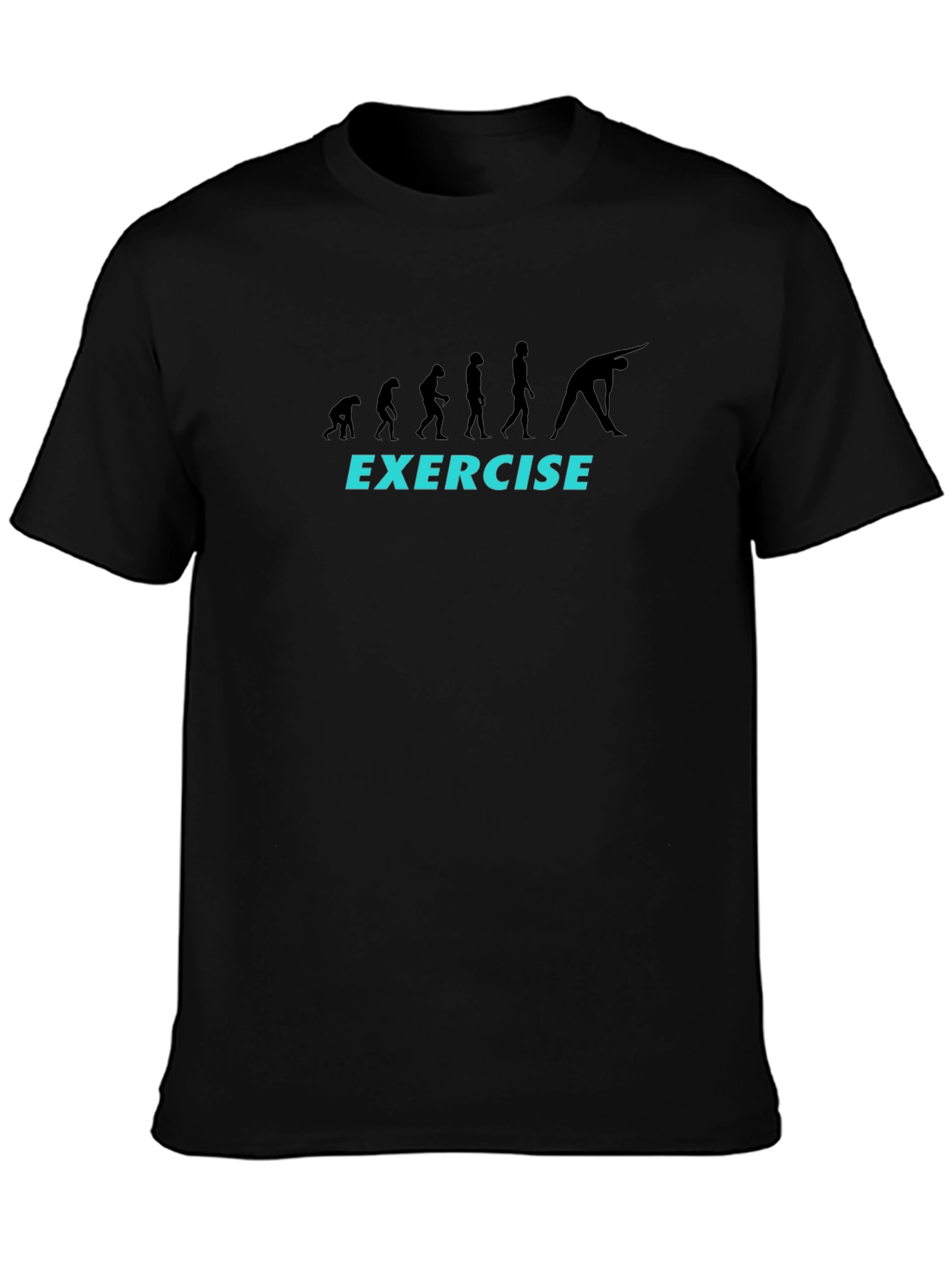 Evolution of Exercise T-Shirt - Black Graphic Tee