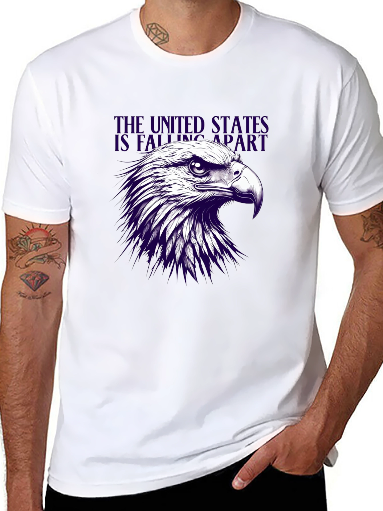 Eagle Graphic T-Shirt - Patriotic USA Design