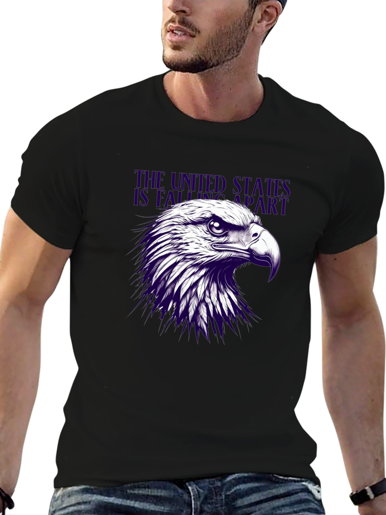 Eagle Graphic T-Shirt - Patriotic USA Design