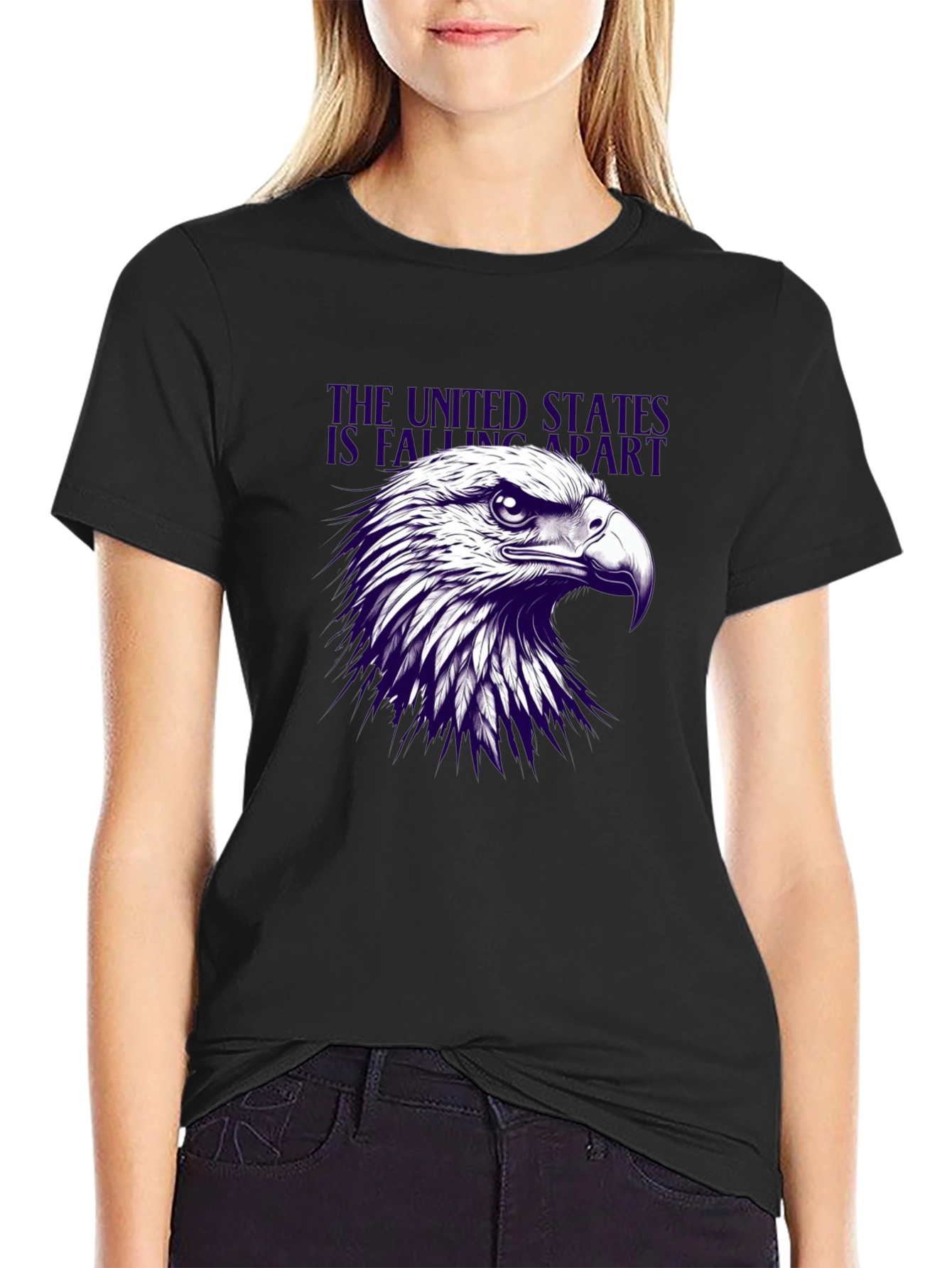Eagle Graphic T-Shirt - Patriotic USA Design