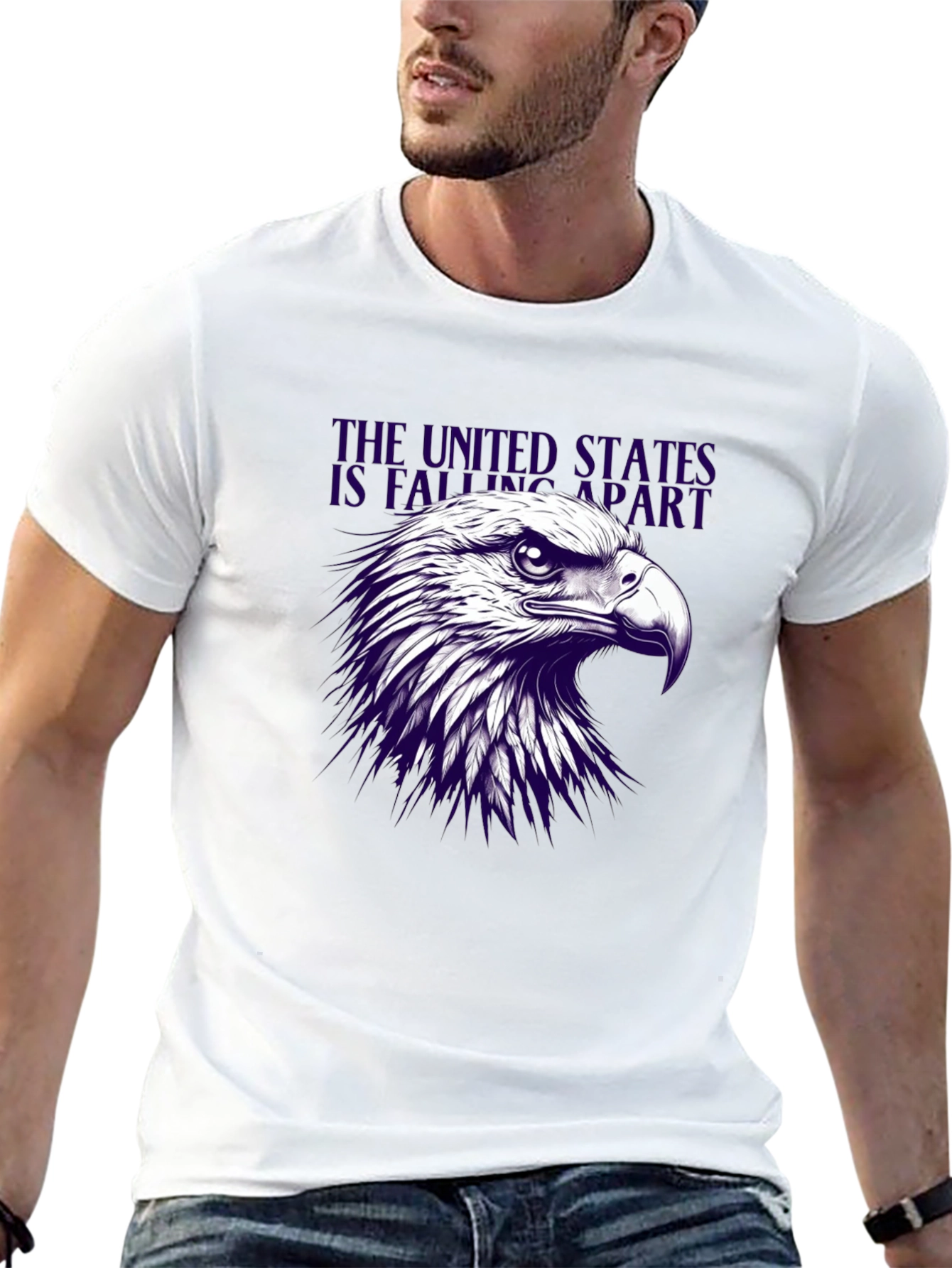 Eagle Graphic T-Shirt - Patriotic USA Design