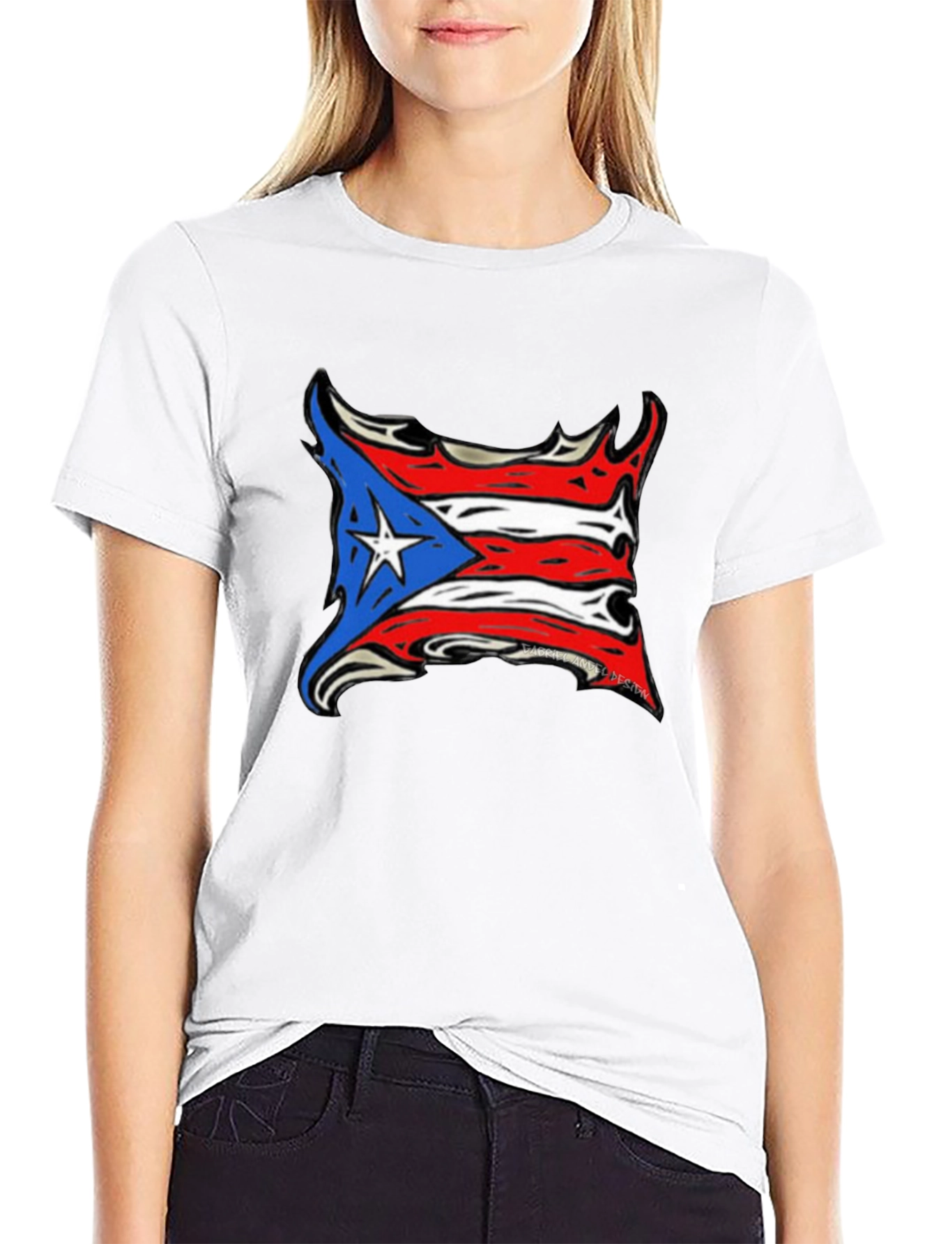 Puerto Rico Flag T-Shirt - Black Tee