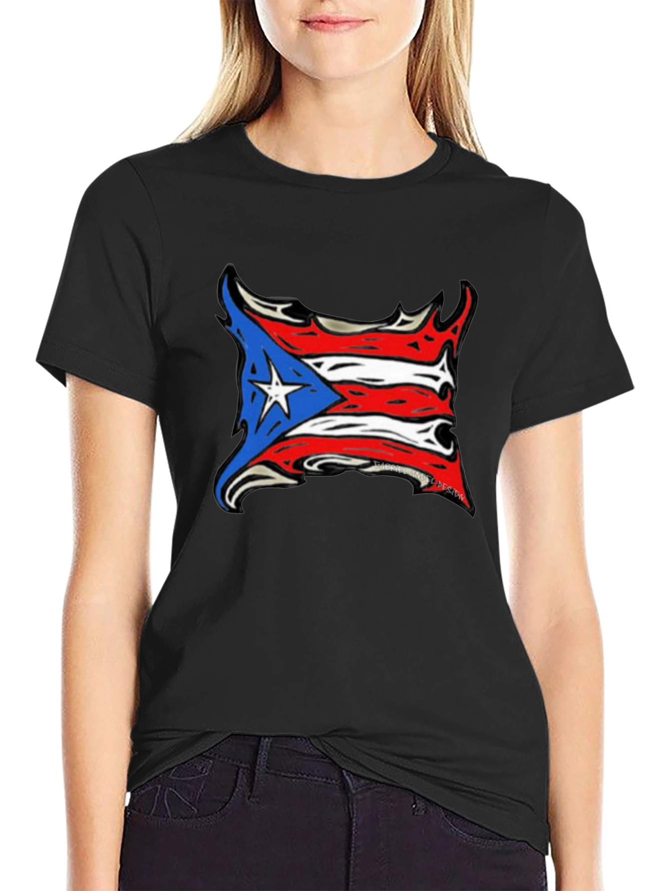 Puerto Rico Flag T-Shirt - Black Tee