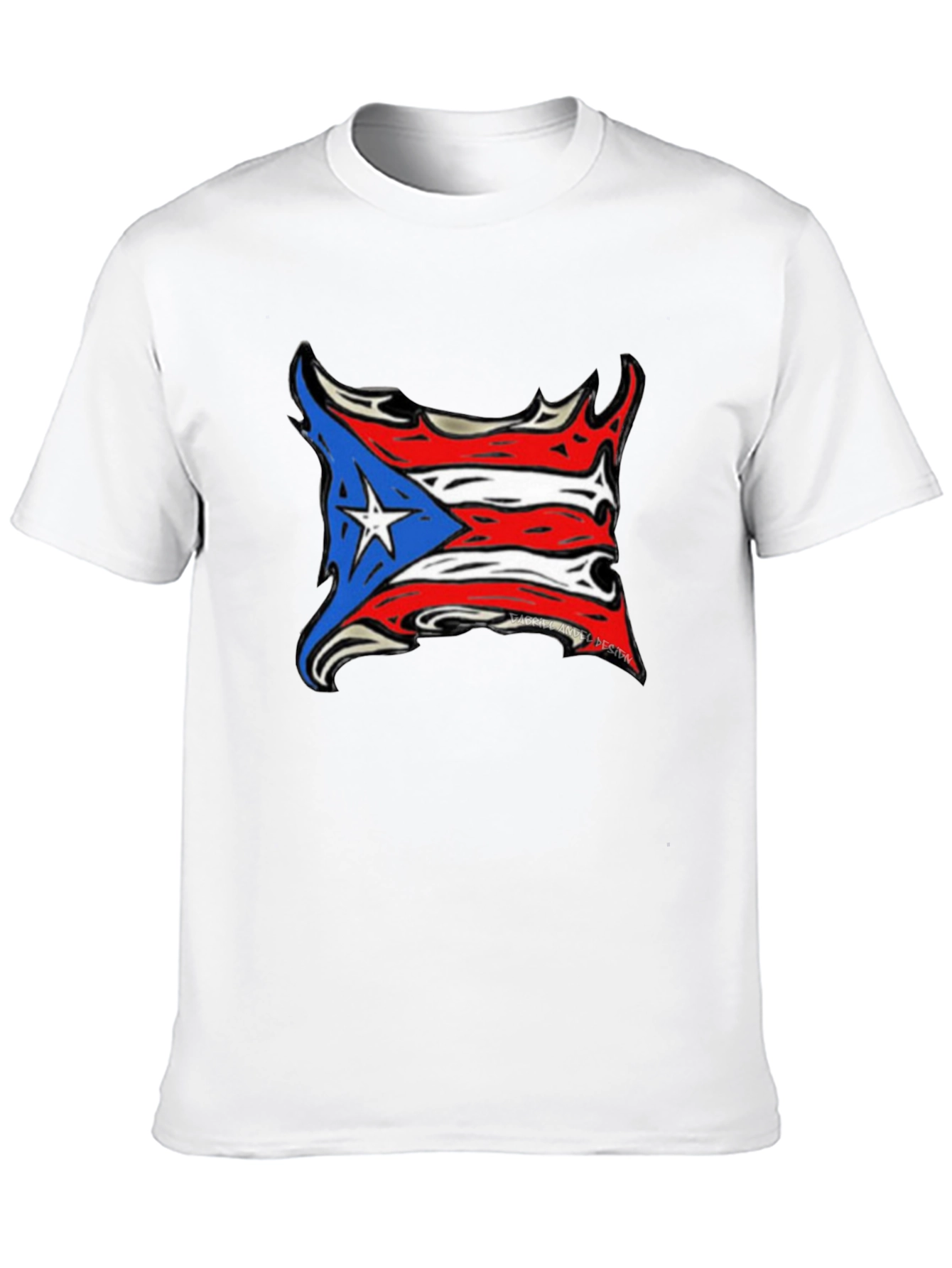 Puerto Rico Flag T-Shirt - Black Tee
