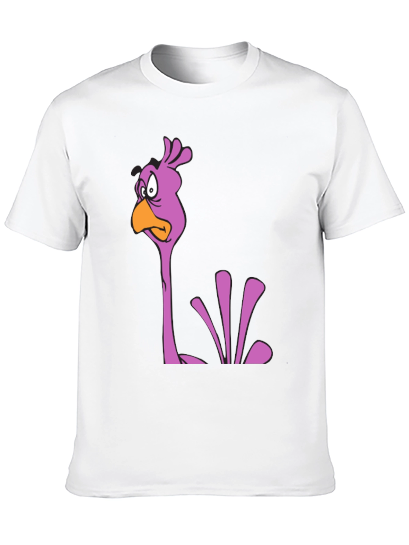 Cartoon Bird Graphic Tee - Funny Casual T-Shirt