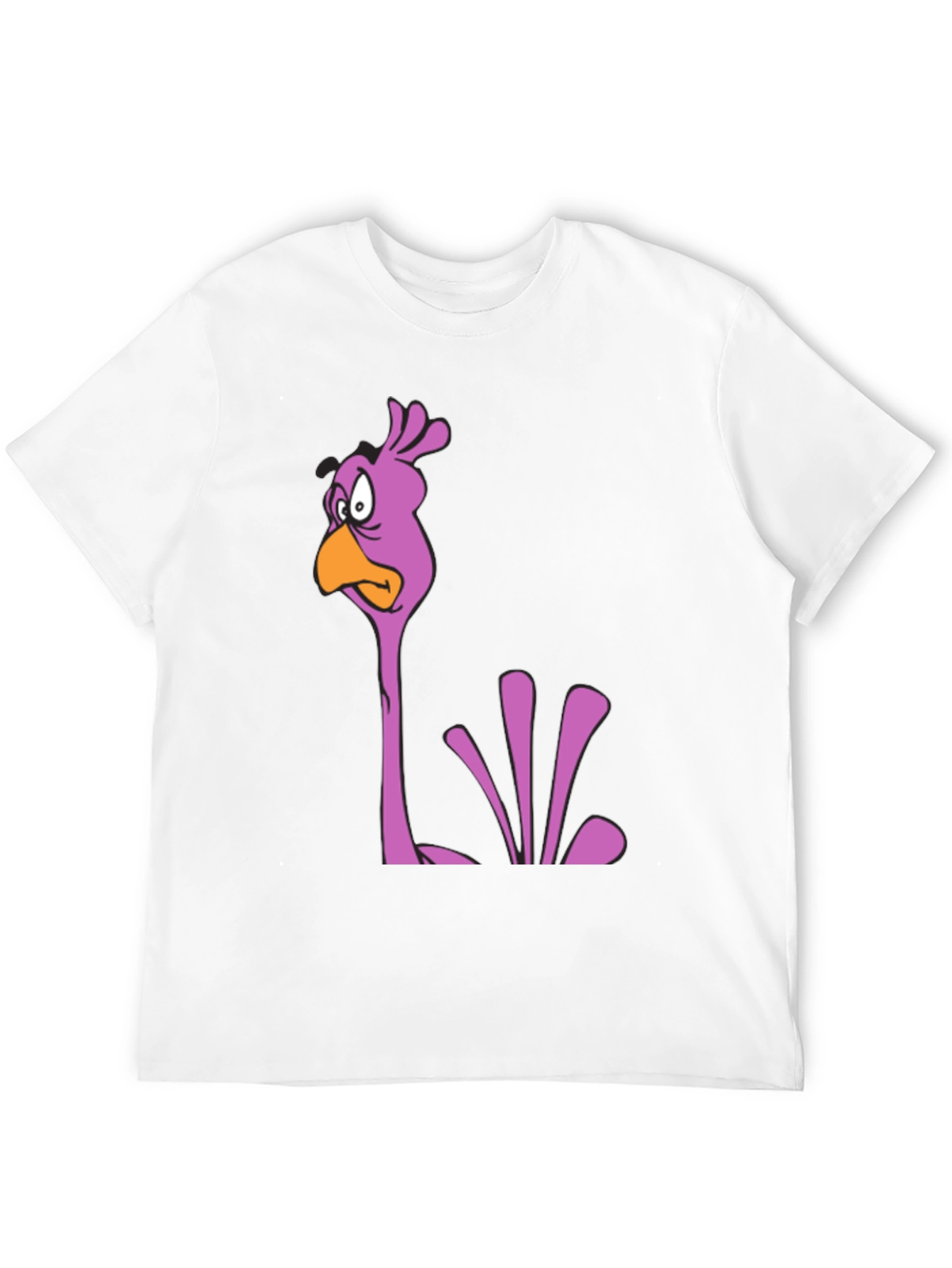 Cartoon Bird Graphic Tee - Funny Casual T-Shirt