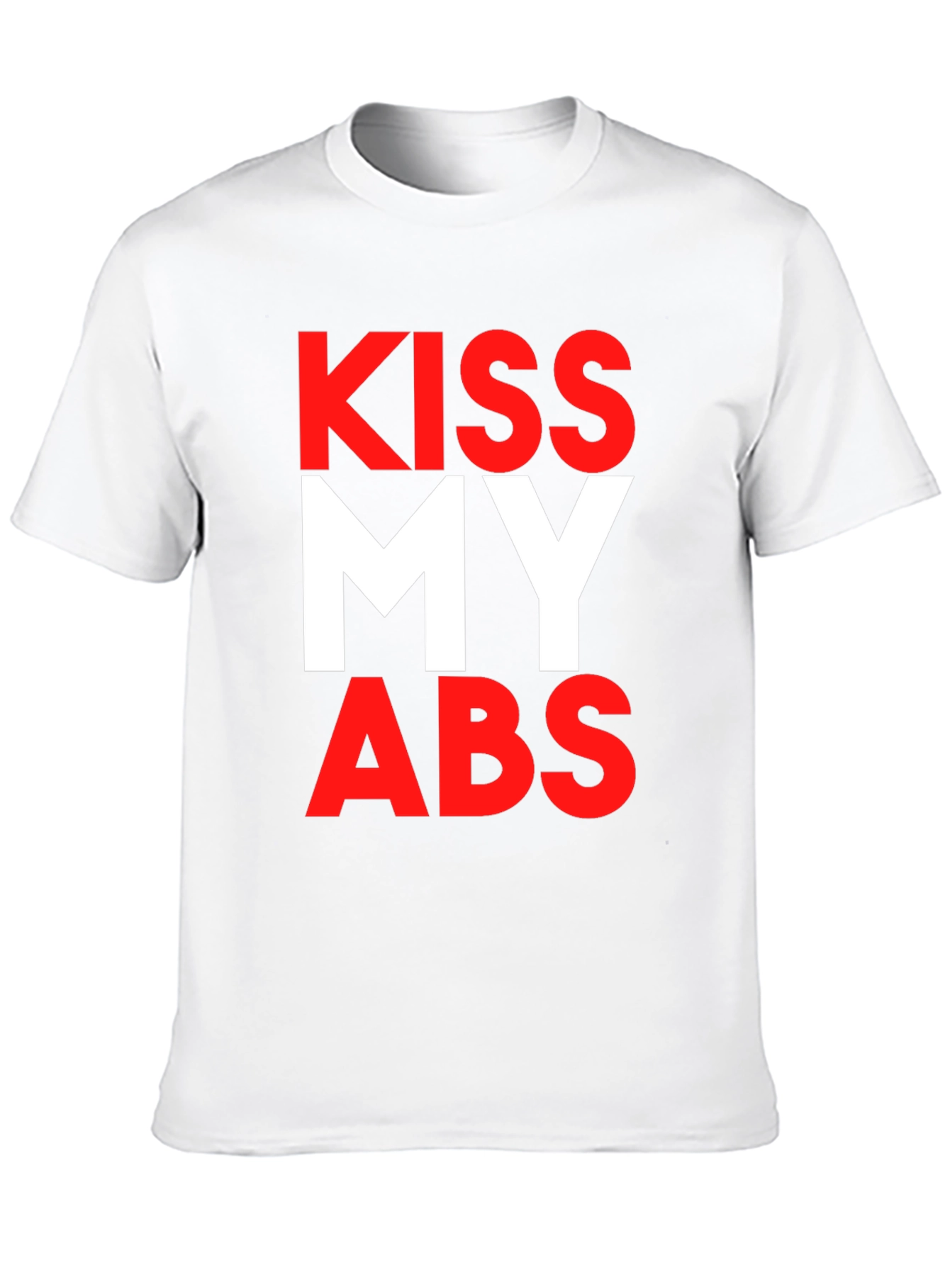 Kiss My Abs Black Graphic Tee