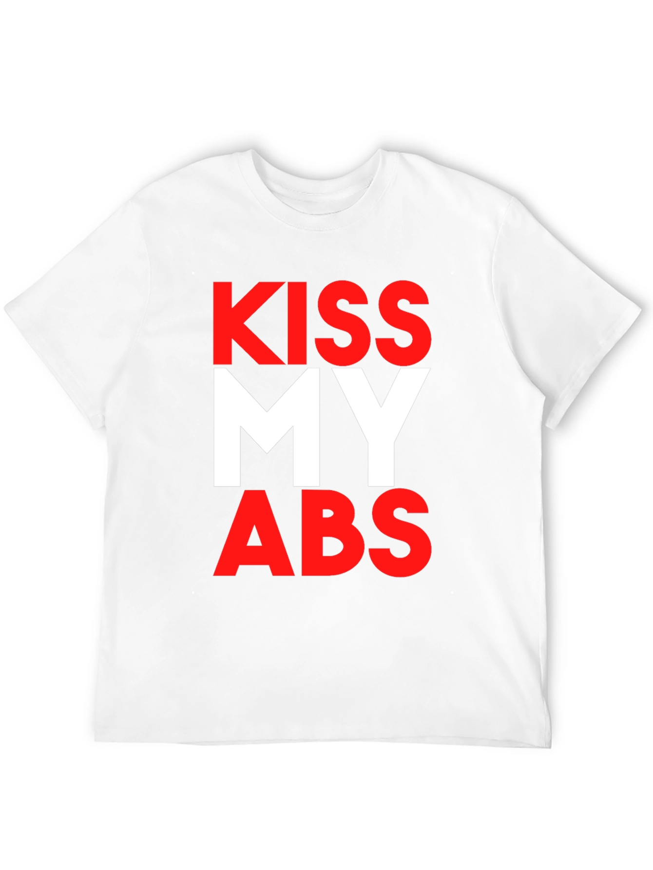 Kiss My Abs Black Graphic Tee